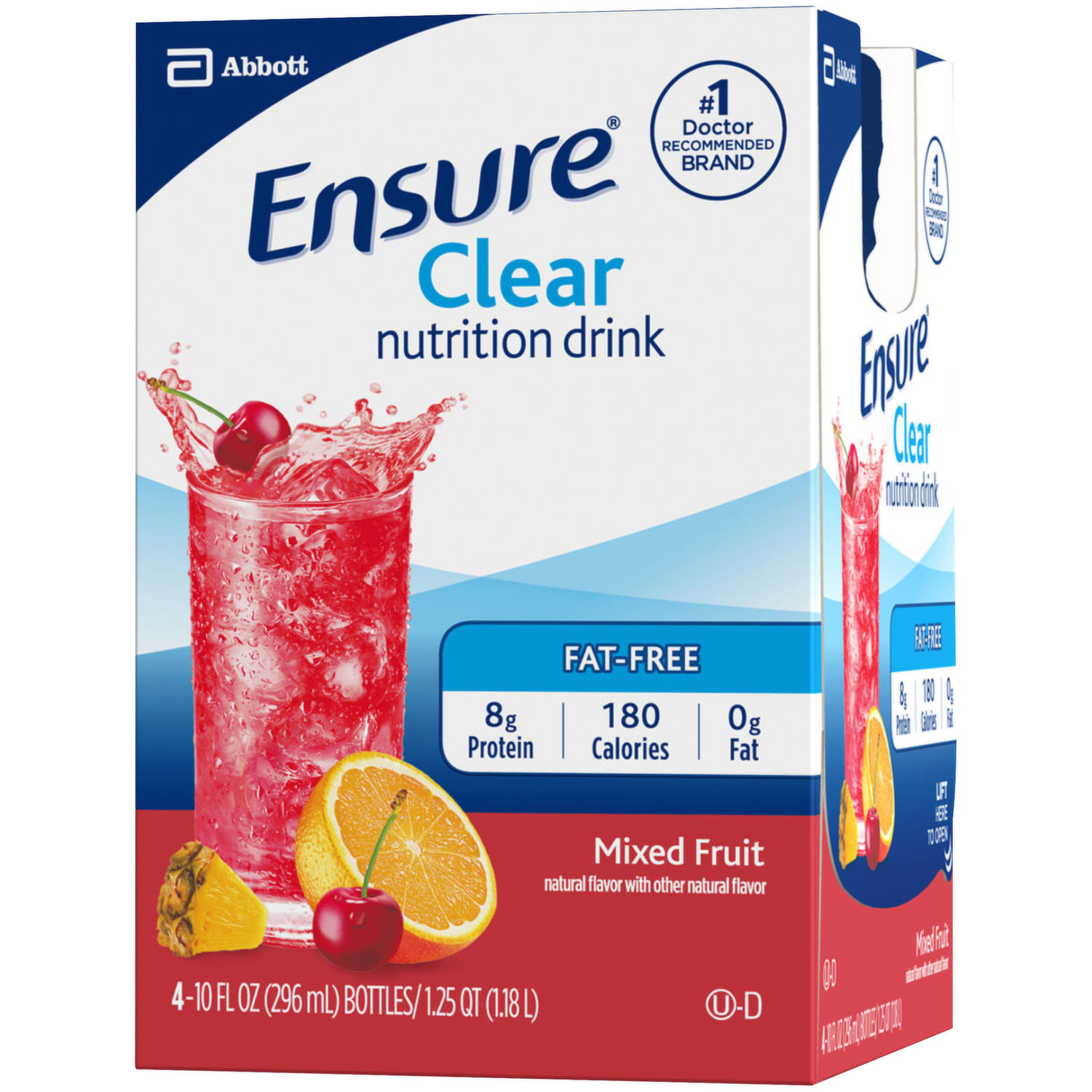  Ensure Clear Nutrition Liquid Drink, 0g fat, 8g of