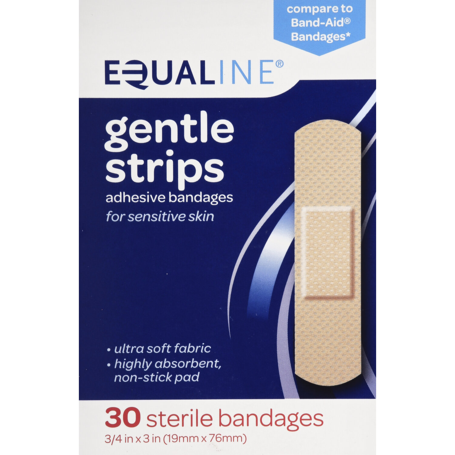 Band-Aid Adhesive Strip Bandage 3/4 x 3