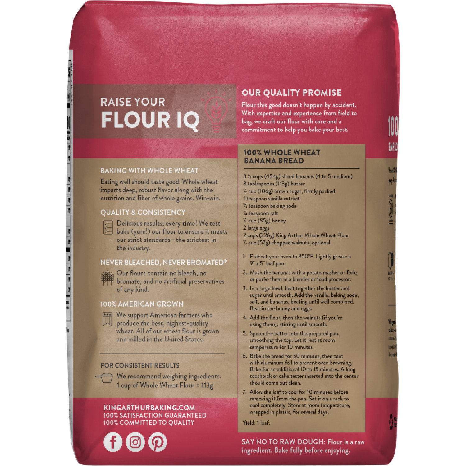 King Arthur Baking Company Flour, Whole Wheat