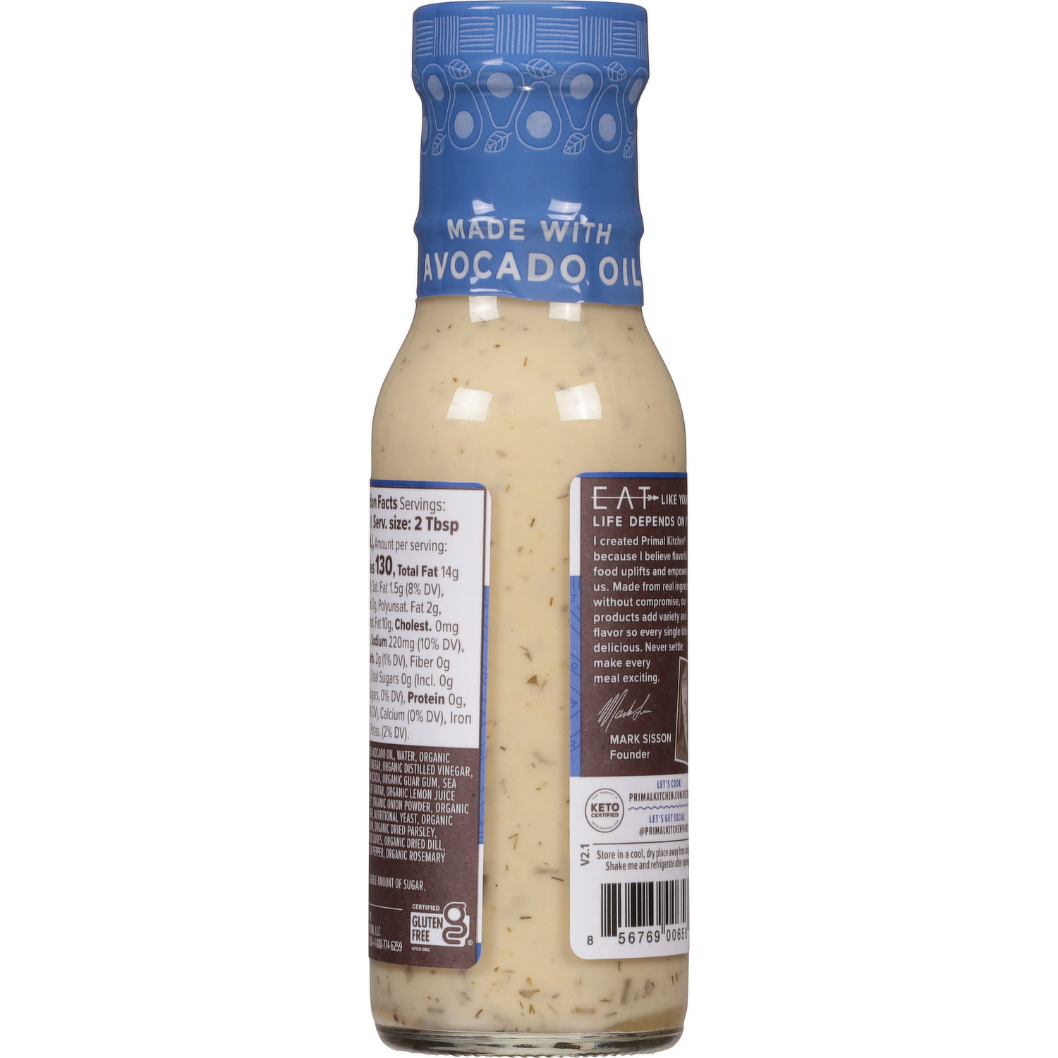 Pizza Product Partnerships : Primal Kitchen Ranch Dressing