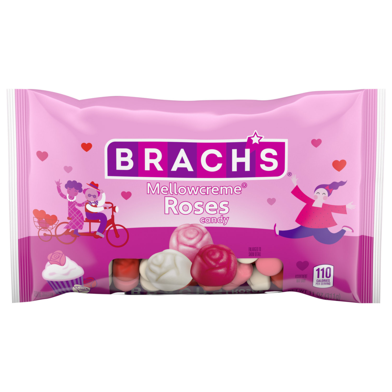 Brach's Hard Candy, Cinnamon, Imperial Hearts 12 oz, Packaged Candy