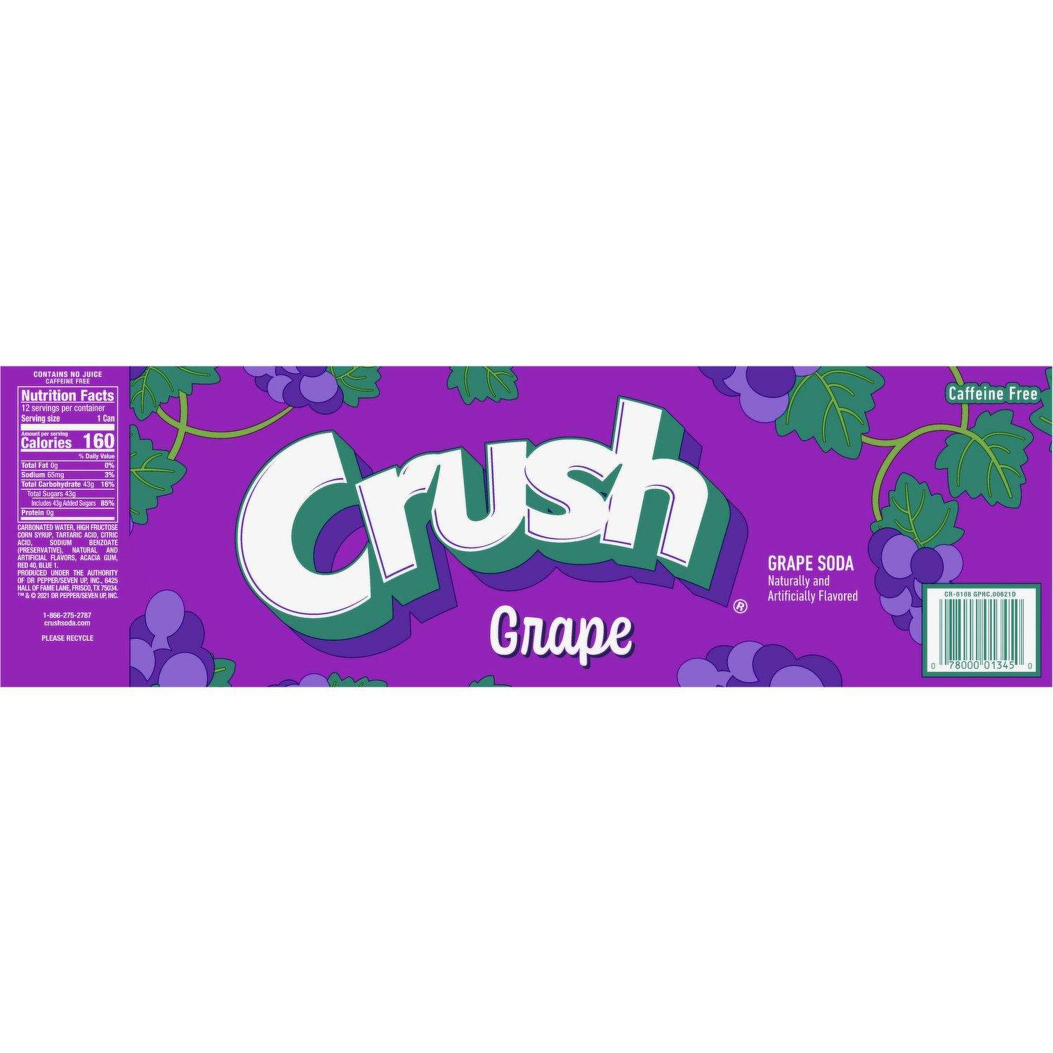 Crush Soda Grape 12 Pack