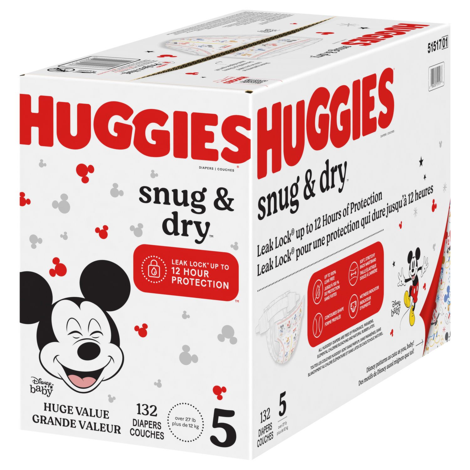 Huggies, Langes, Extra Care, Taille 5, 28 pc