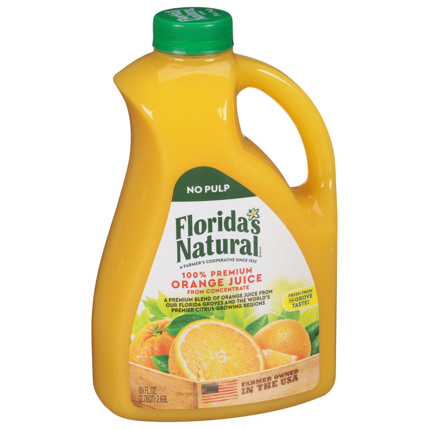 UNITED DAIRY 100% Pure Orange Juice 1 GAL PLASTIC JUG, Orange