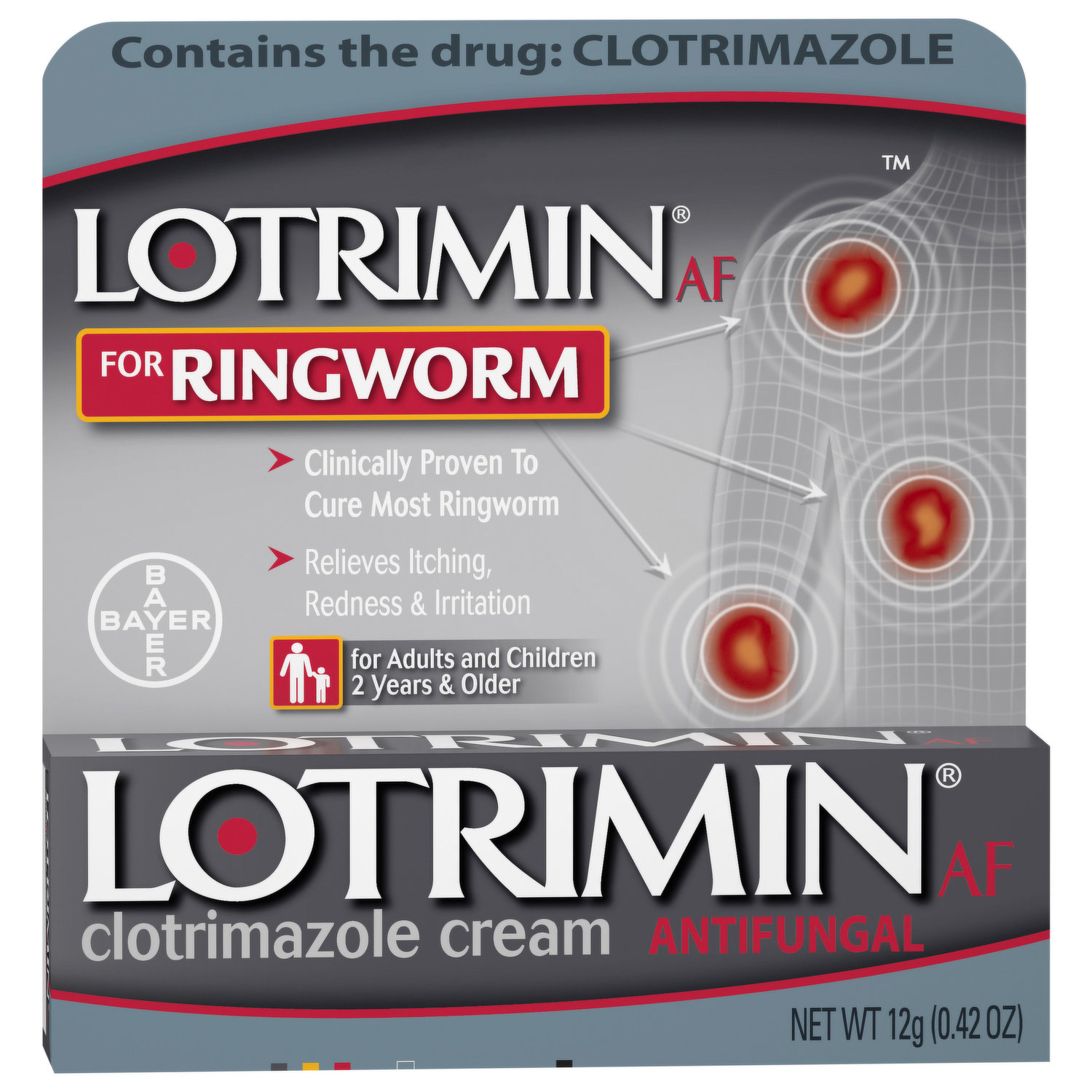 Lotrimin AF Antifungal Clotrimazole Cream for Ringworm