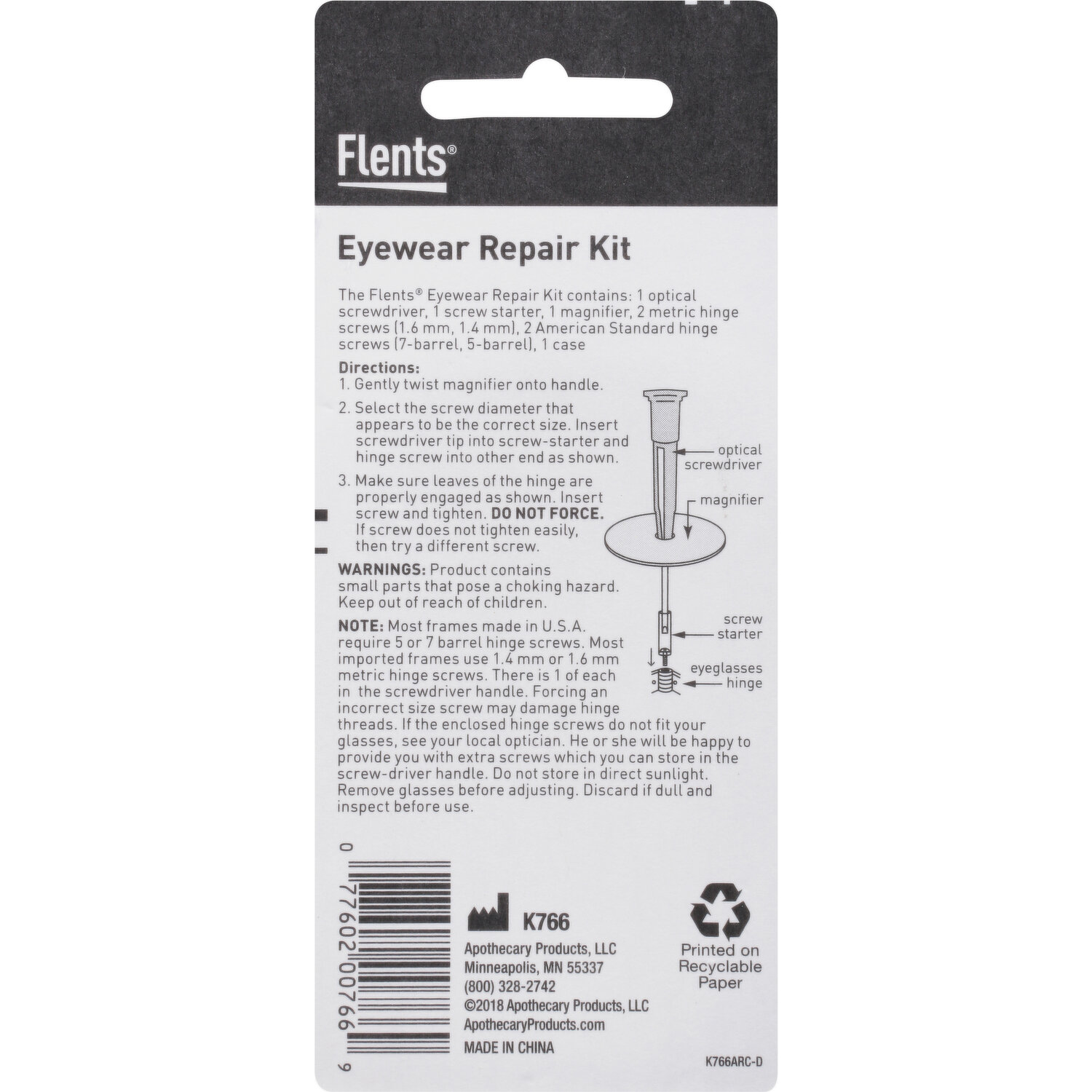 Flents Eye Glasses Repair Kit and Magnifier Wholesale Supplier 🛍️- Flents  OTC Superstore