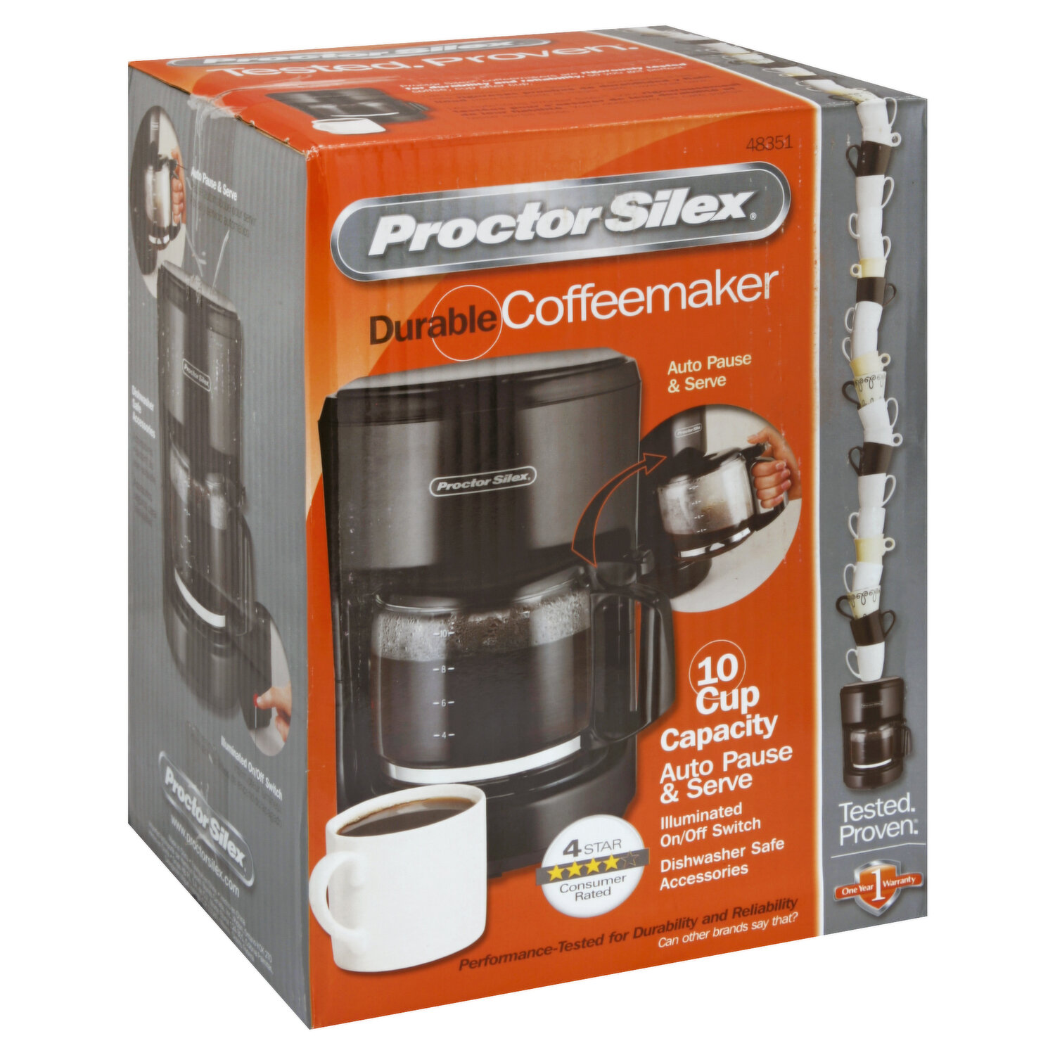 Proctor Silex 10-Cup Black Residential Drip Coffee Maker in the