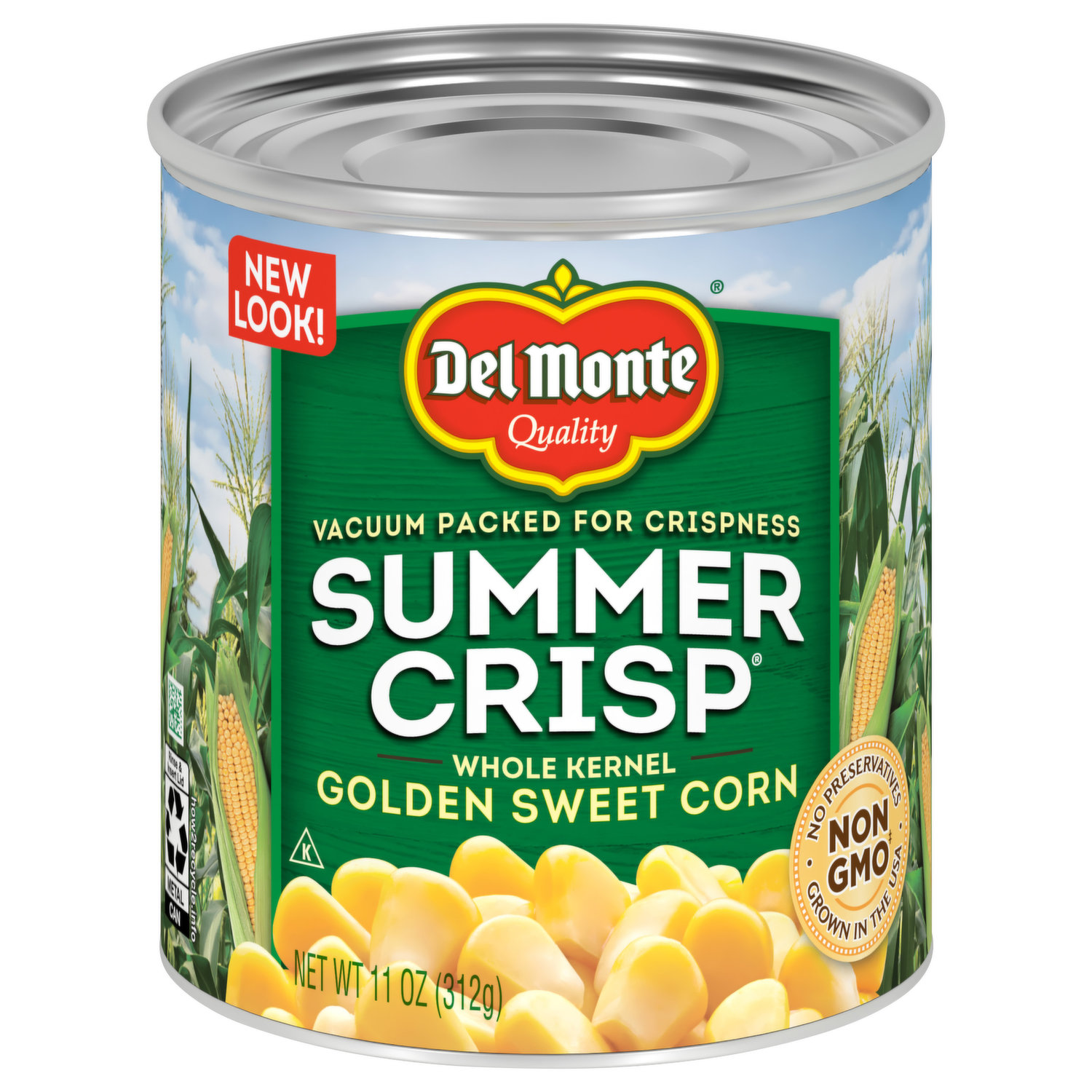 Del monte canned corn nutrition label