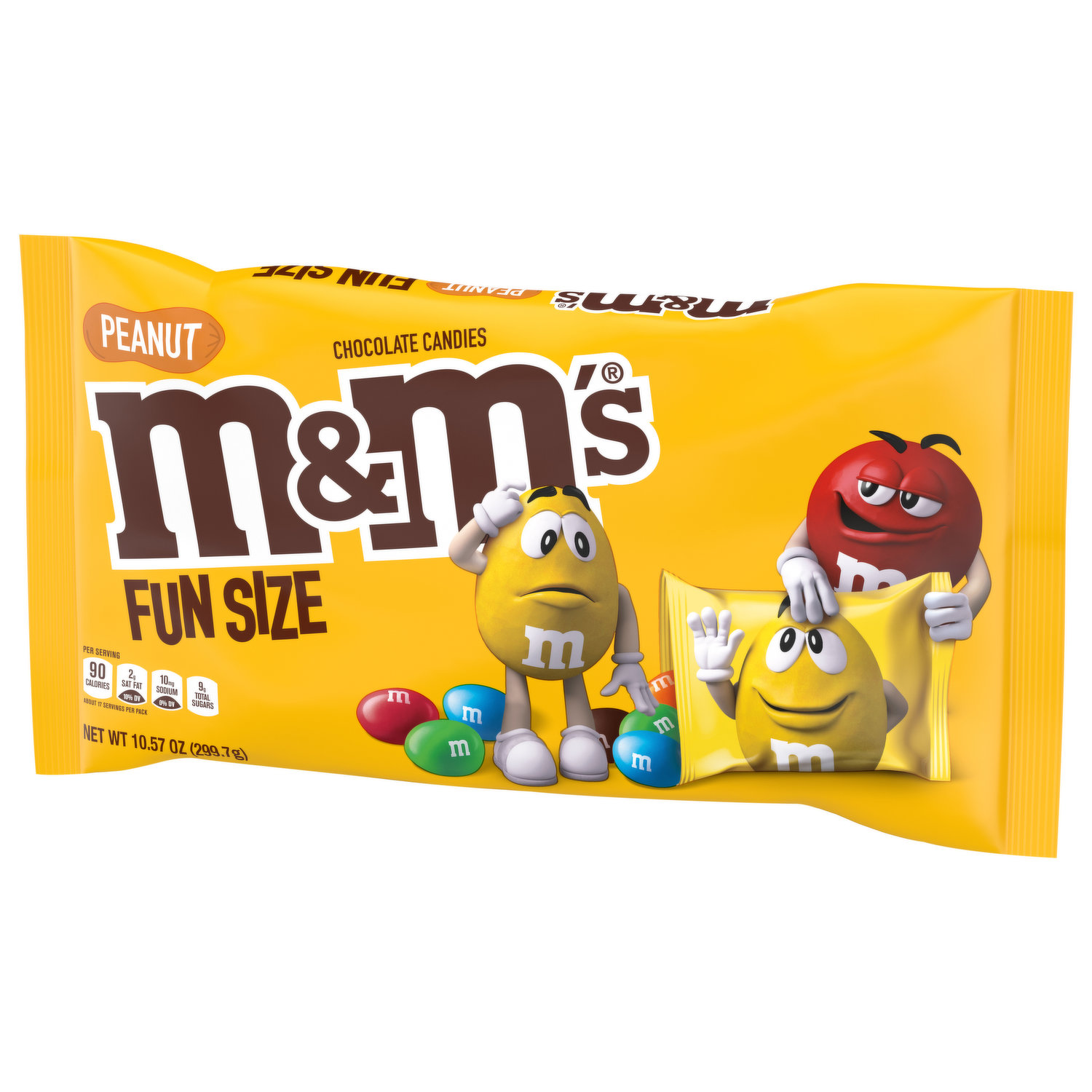 M&M Peanut Butter Fun Size 10.57oz Bag (16 Count)