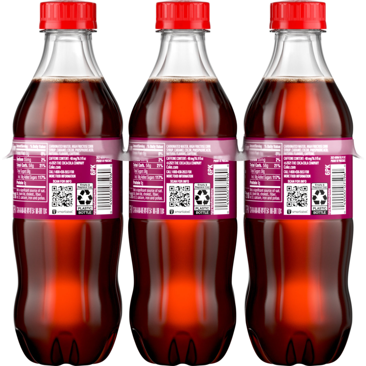 Coca-Cola Cherry Cola Soda Mini - 6 pk