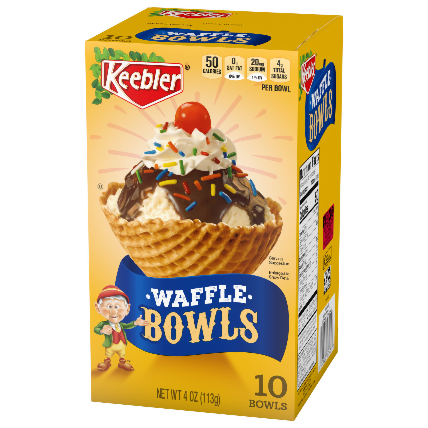 Keebler Waffle Bowls 10 Ea, Ice Cream Cones & Toppings