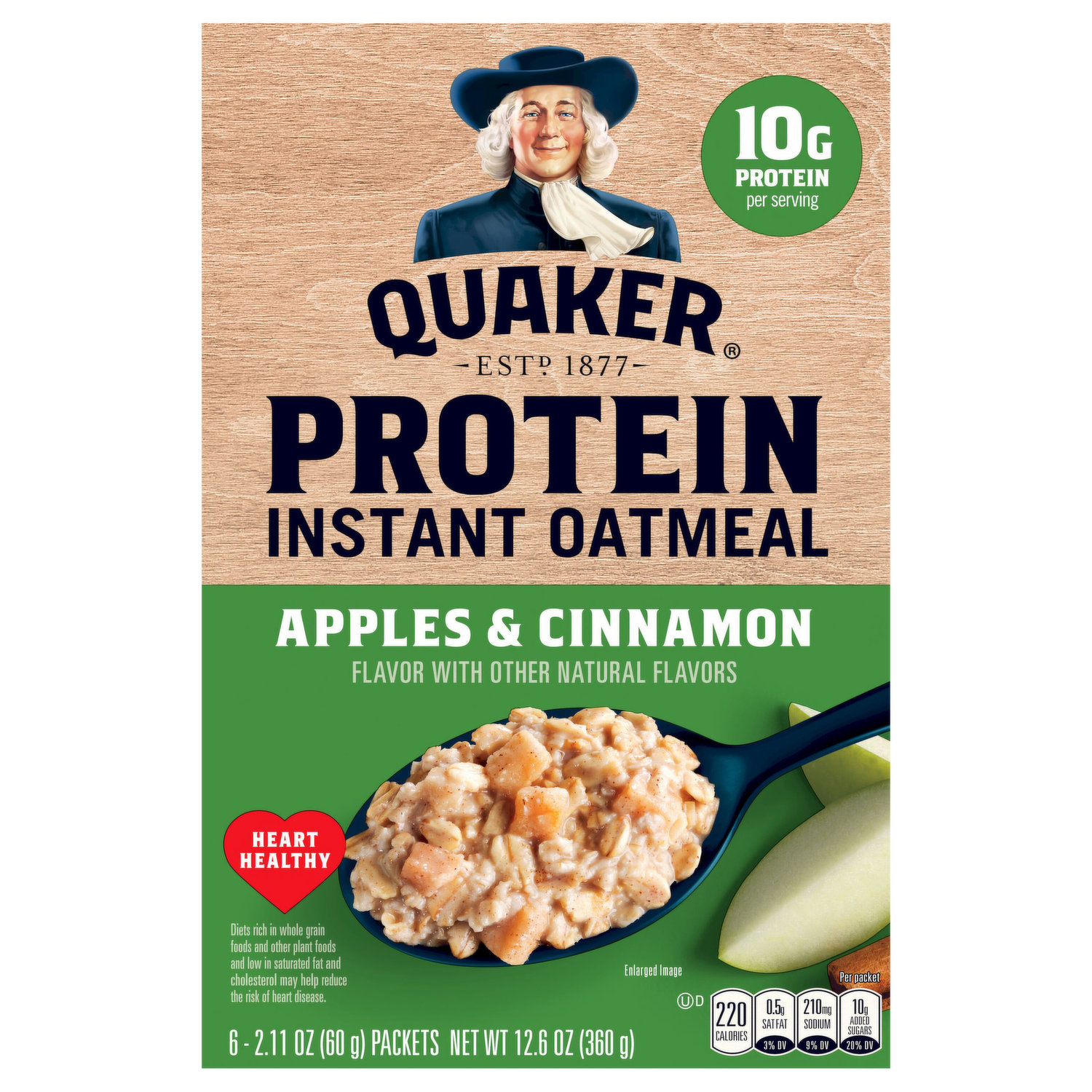 Quaker Cinnamon & Spice Instant Oatmeal, 1.51 oz, 8 count