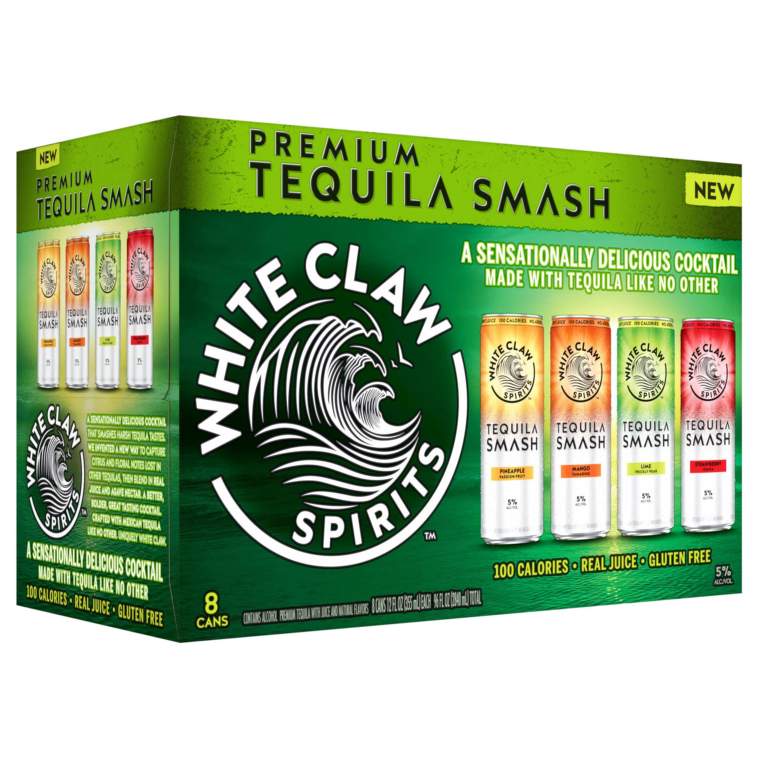 White Claw Spirits Tequila Smash, Assorted, Premium, 8 Each