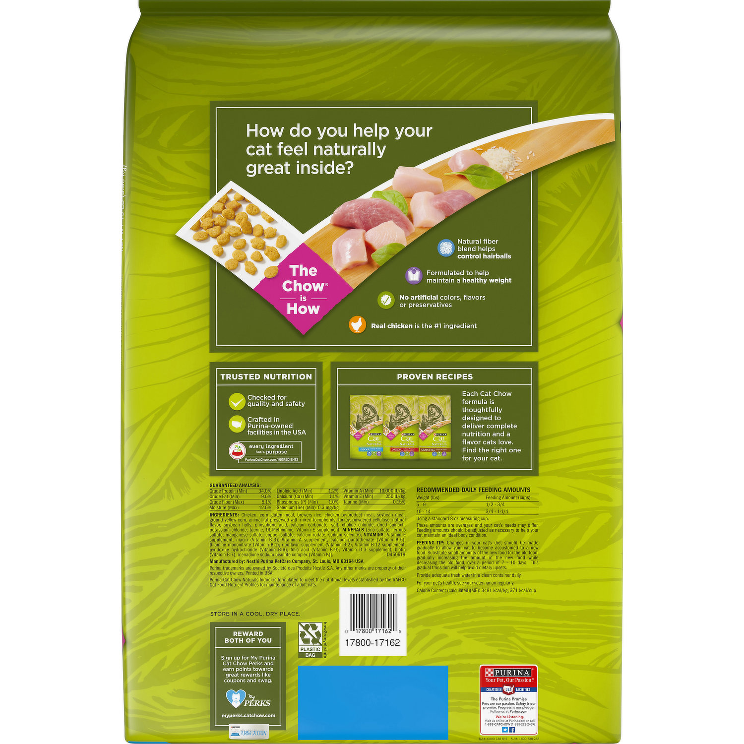 purina naturals indoor cat food nutritional information