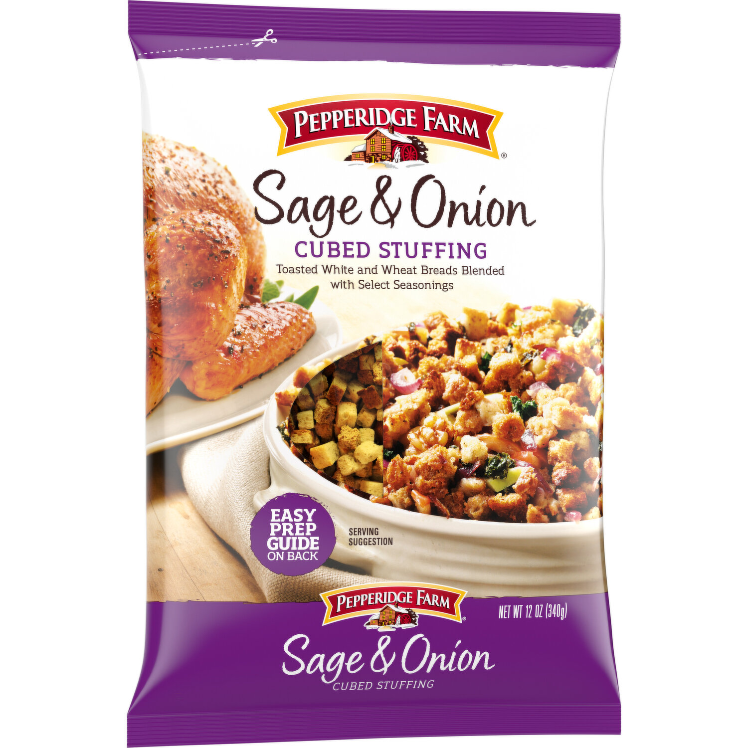 Pepperidge Farm® Bakery Classics Sage & Onion Cubed Stuffing, 12 Ounce Pepperidge Farm® Bakery Classics Sage & Onion Cubed Stuffing, 12 Ounce
