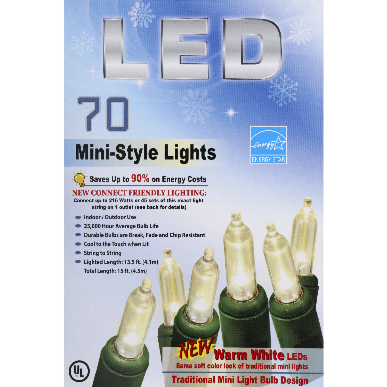 Holiday time warm white sale led mini lights
