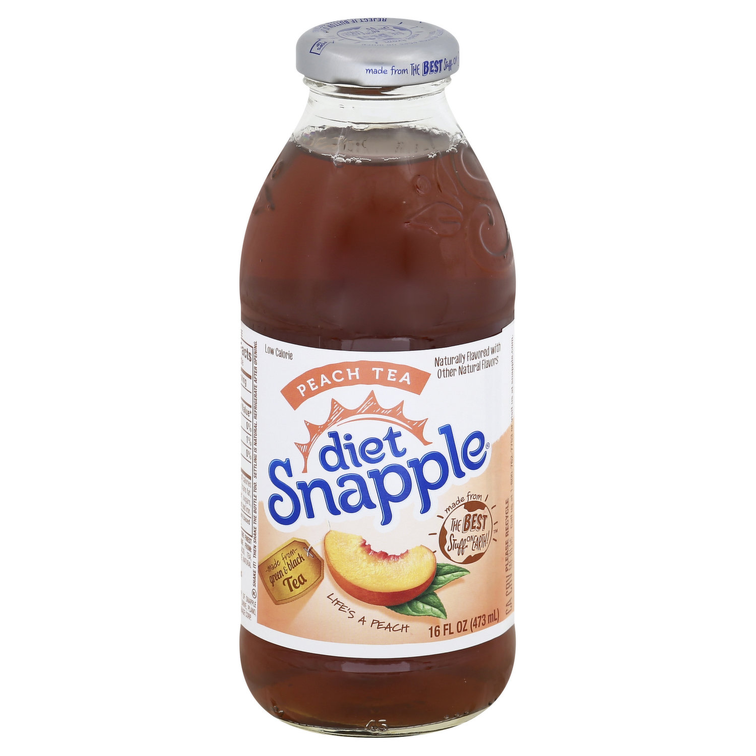 Snapple Tea, Diet, Peach 16 fl oz (473 ml)