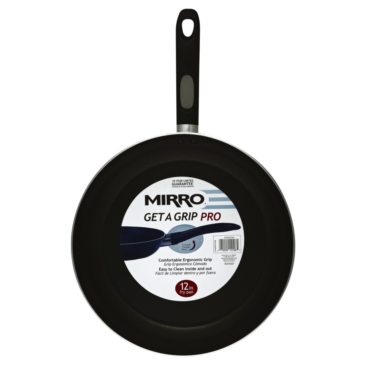 WearEver Comfort Grip Non-Stick 10 Covered Fry Pan, Grey