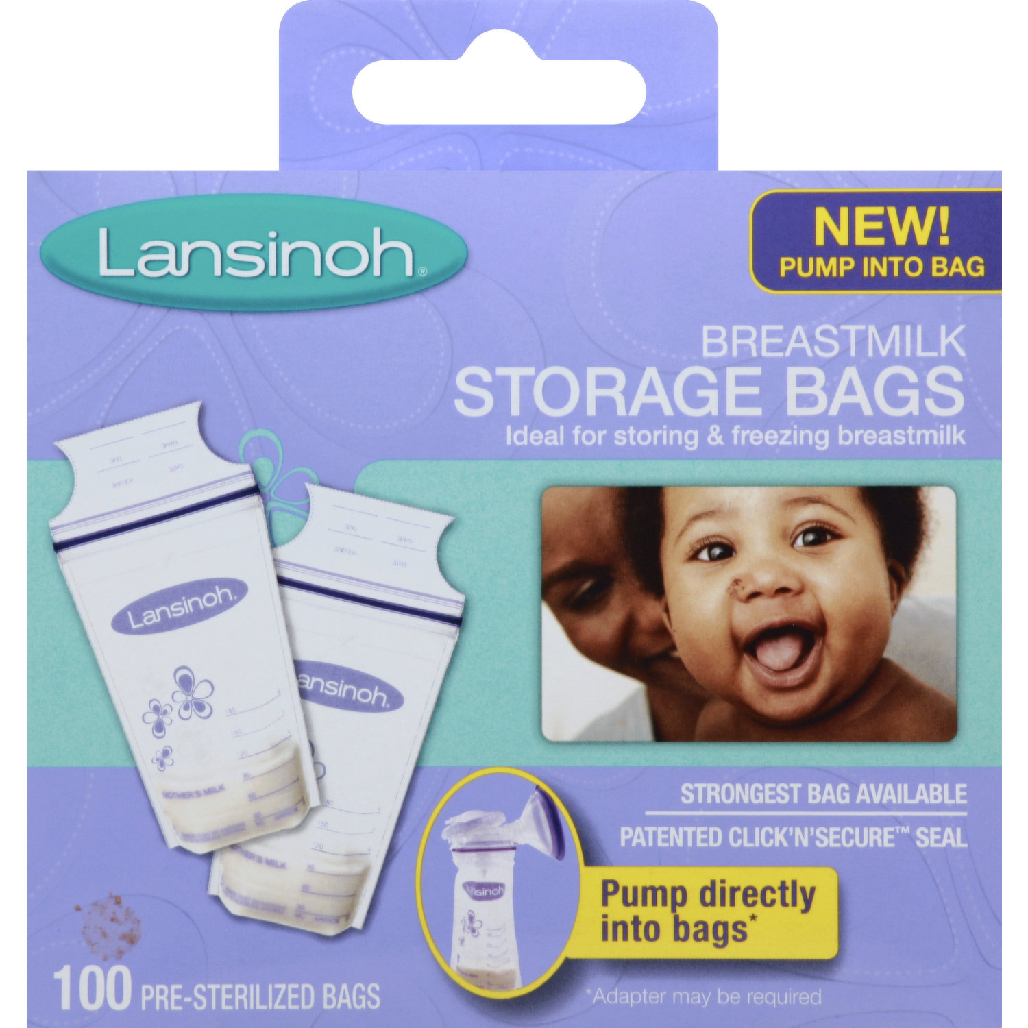 Lansinoh Breast Milk Storage Bags & Adapters