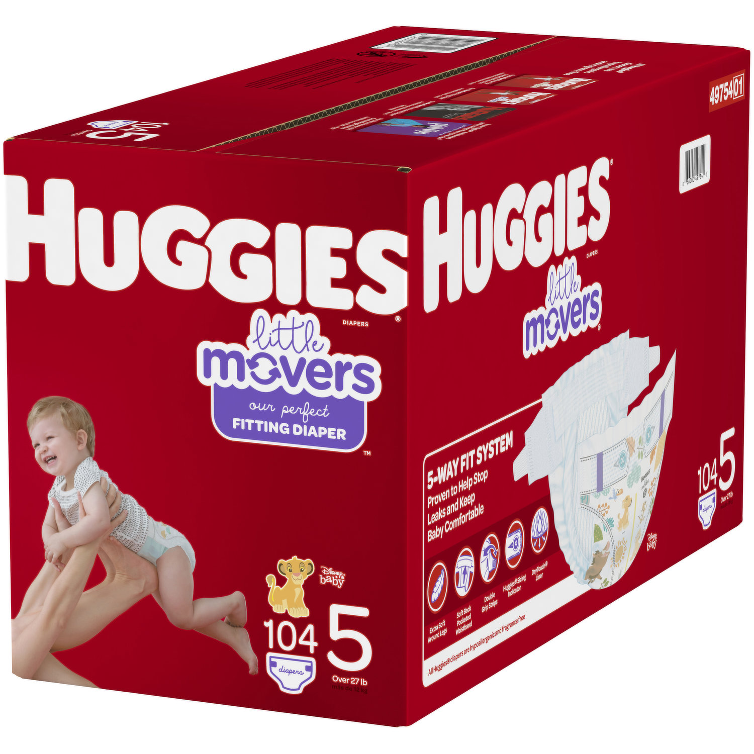 Huggies Little Movers Baby Diapers Size 5 (19 ct)