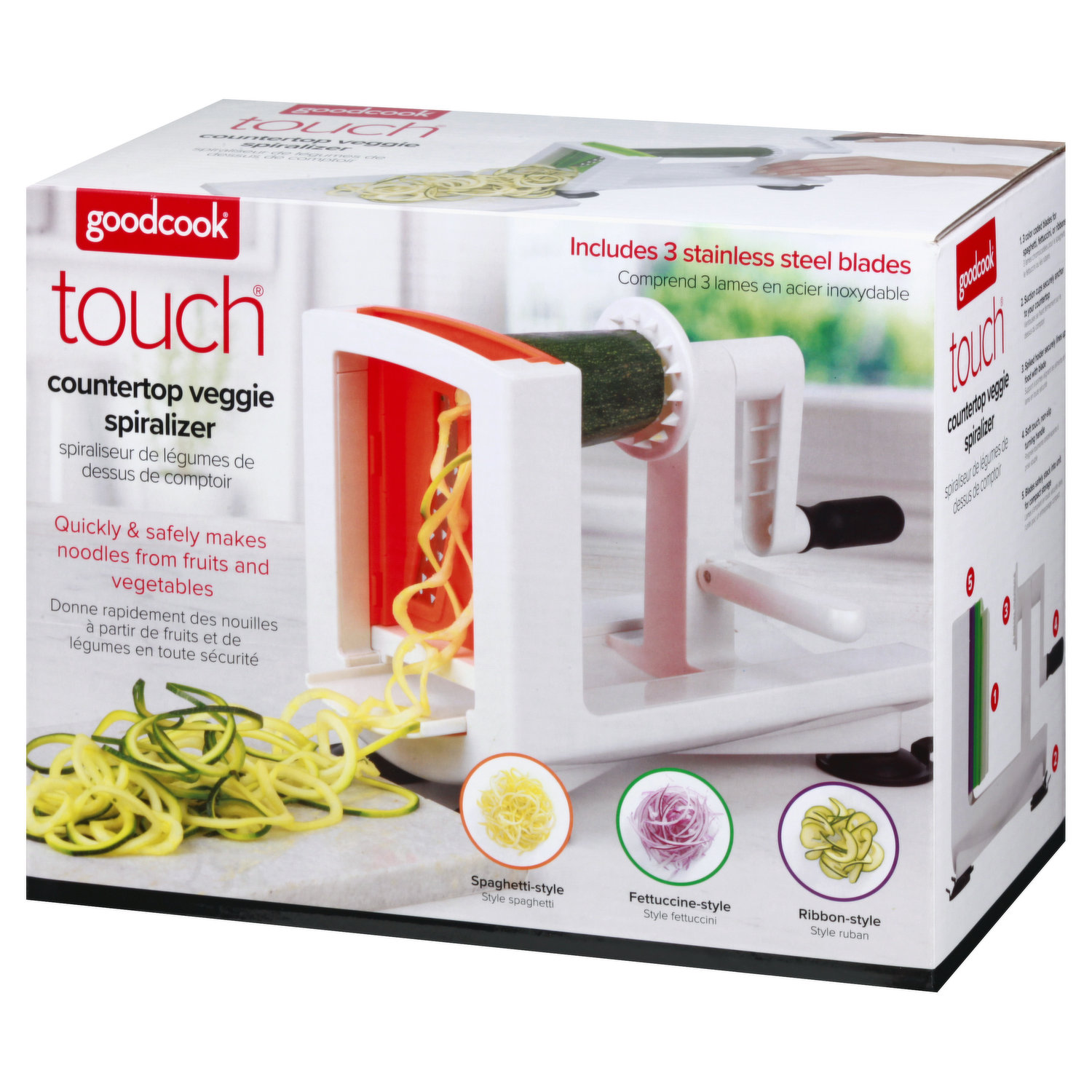 Paderno World Cuisine 2-Blade Handheld Spiralizer