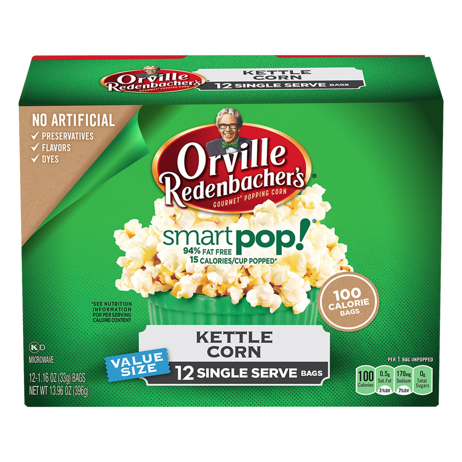 Orville Redenbacher's Popping Corn, Gourmet, 100% Natural, Original - 45 oz