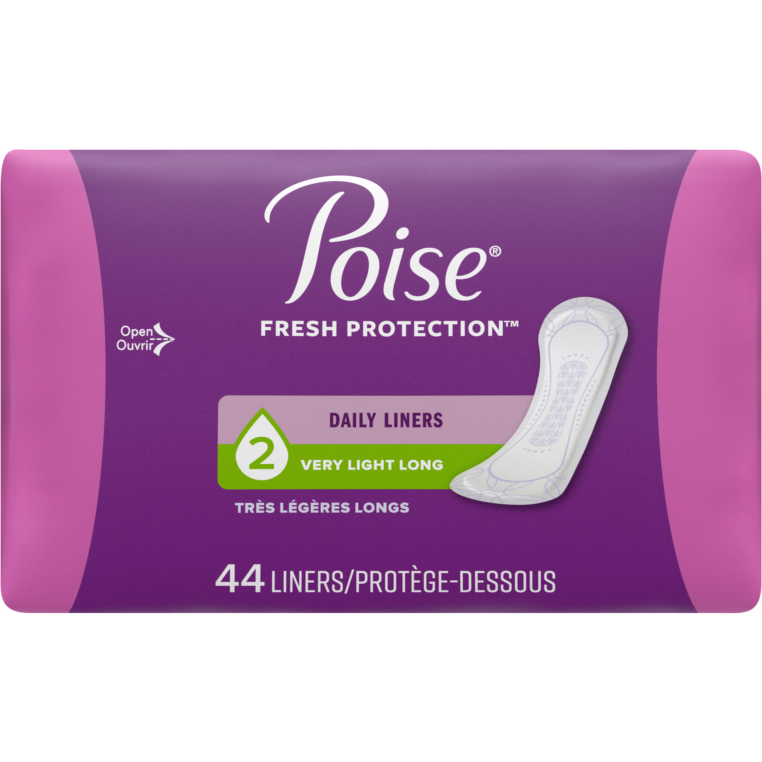 Poise Liners Long Length Very Light, 44 Liners - , Health &  Beauty, Personal Care