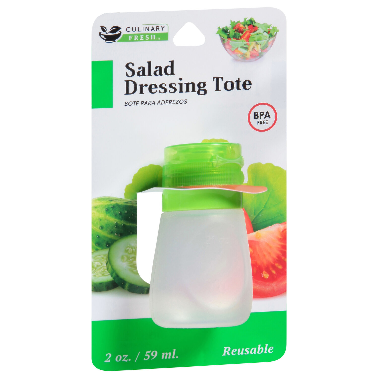 This reusable salad dressing bottle shows you how much of each