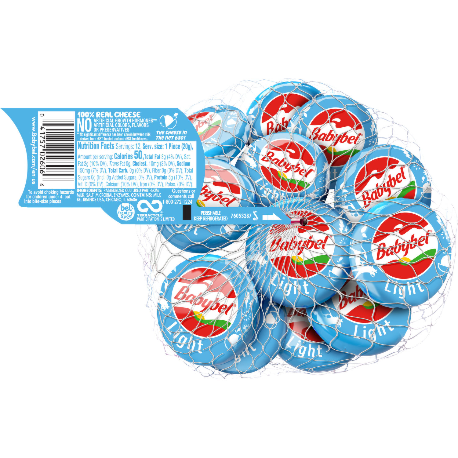 Babybel Semisoft Cheese, Light, Mini