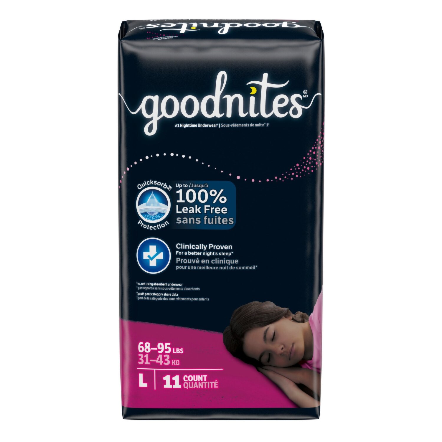 Goodnites Girls' L/LXサイズ29枚入り Goodnites Girls' L/LXサイズ29枚入り GoodNites Girls XXL
