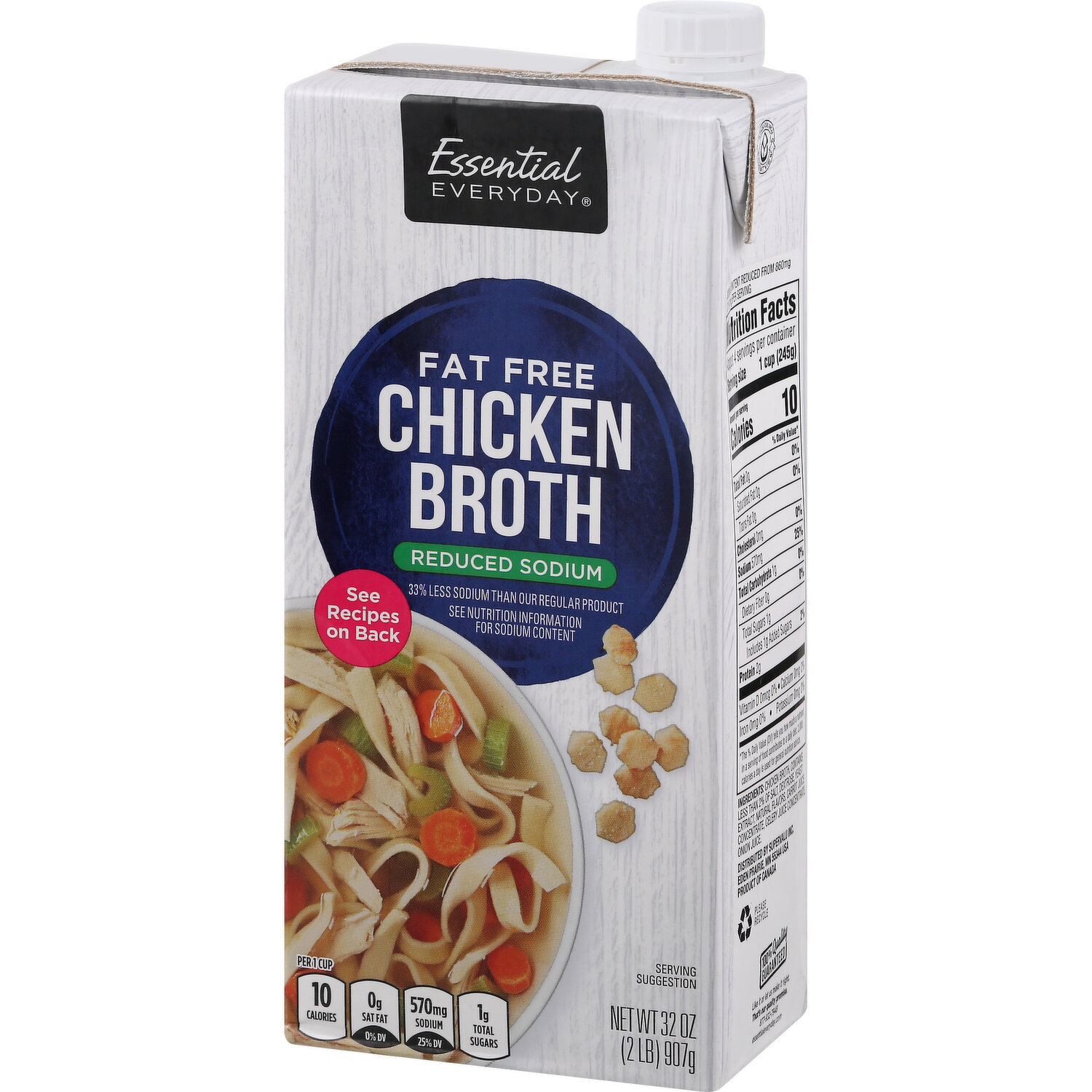 365 EVERYDAY VALUE® Low Sodium Organic Chicken Broth, 6 ct