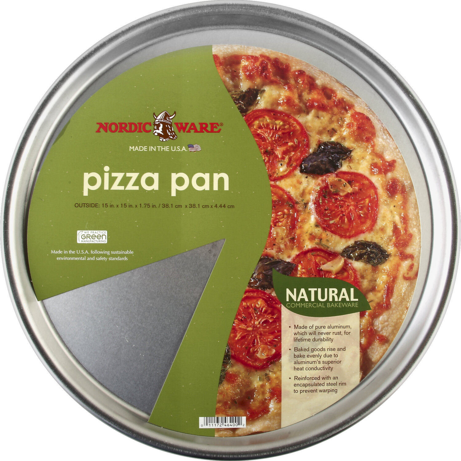  Nordic Ware Natural Aluminum Commercial Traditional Pizza Pan:  Home & Kitchen