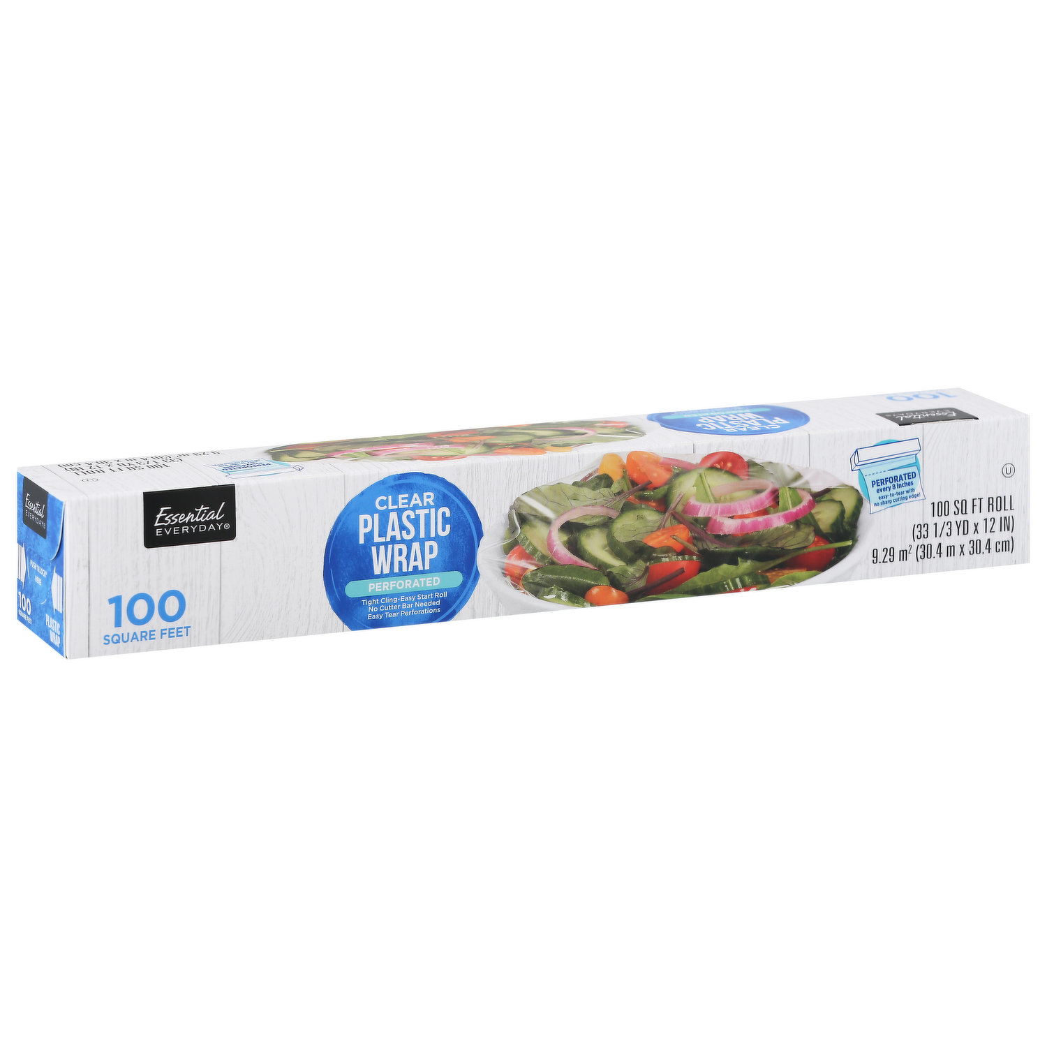 100 Foot Roll of Clear Plastic Wrap for Food Storage (Pack of: 2) - D3-PL-WRAP-Z02