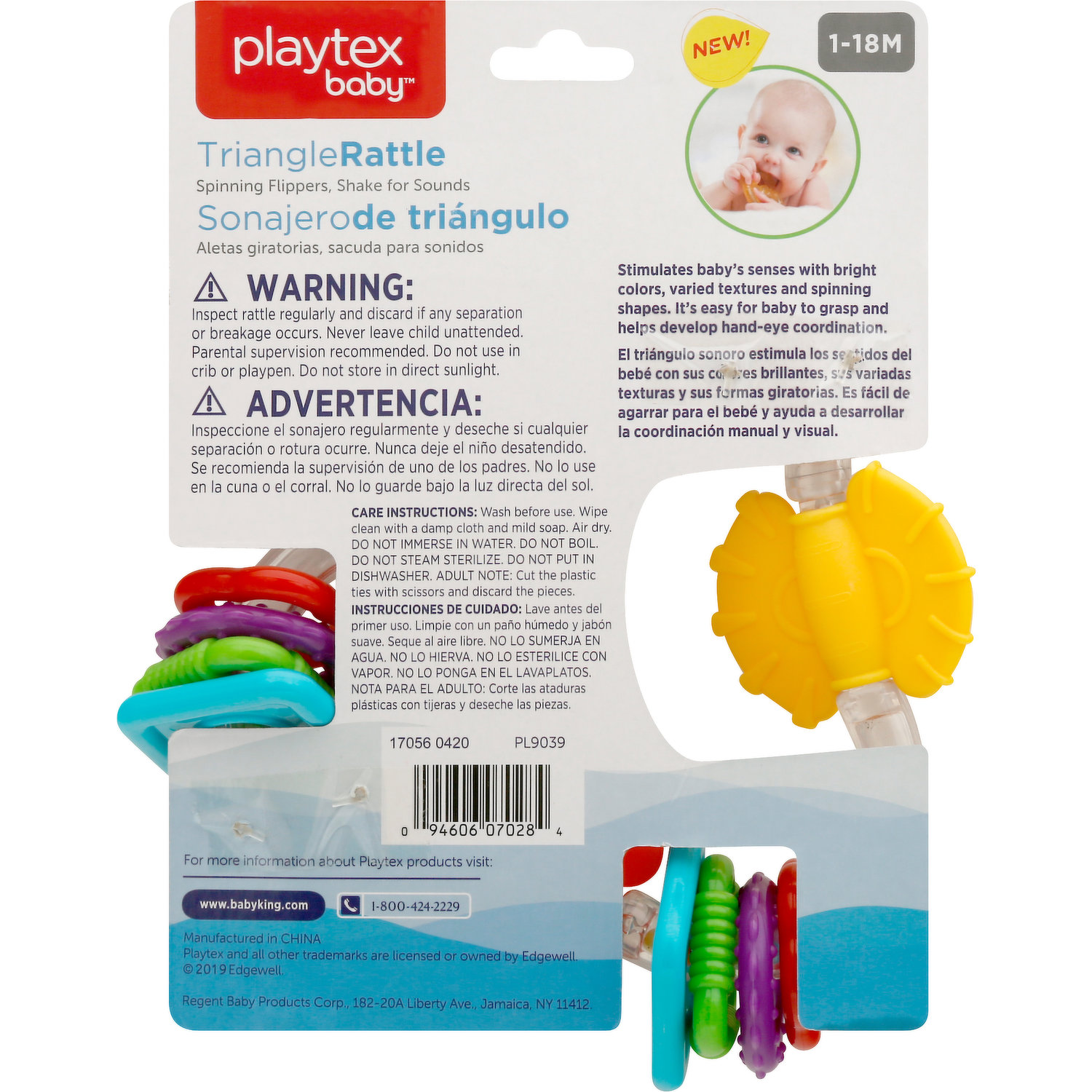 Playtex Chime Rattle - Rattles - Toys & Teething - Products wholesale baby  product manufacturer