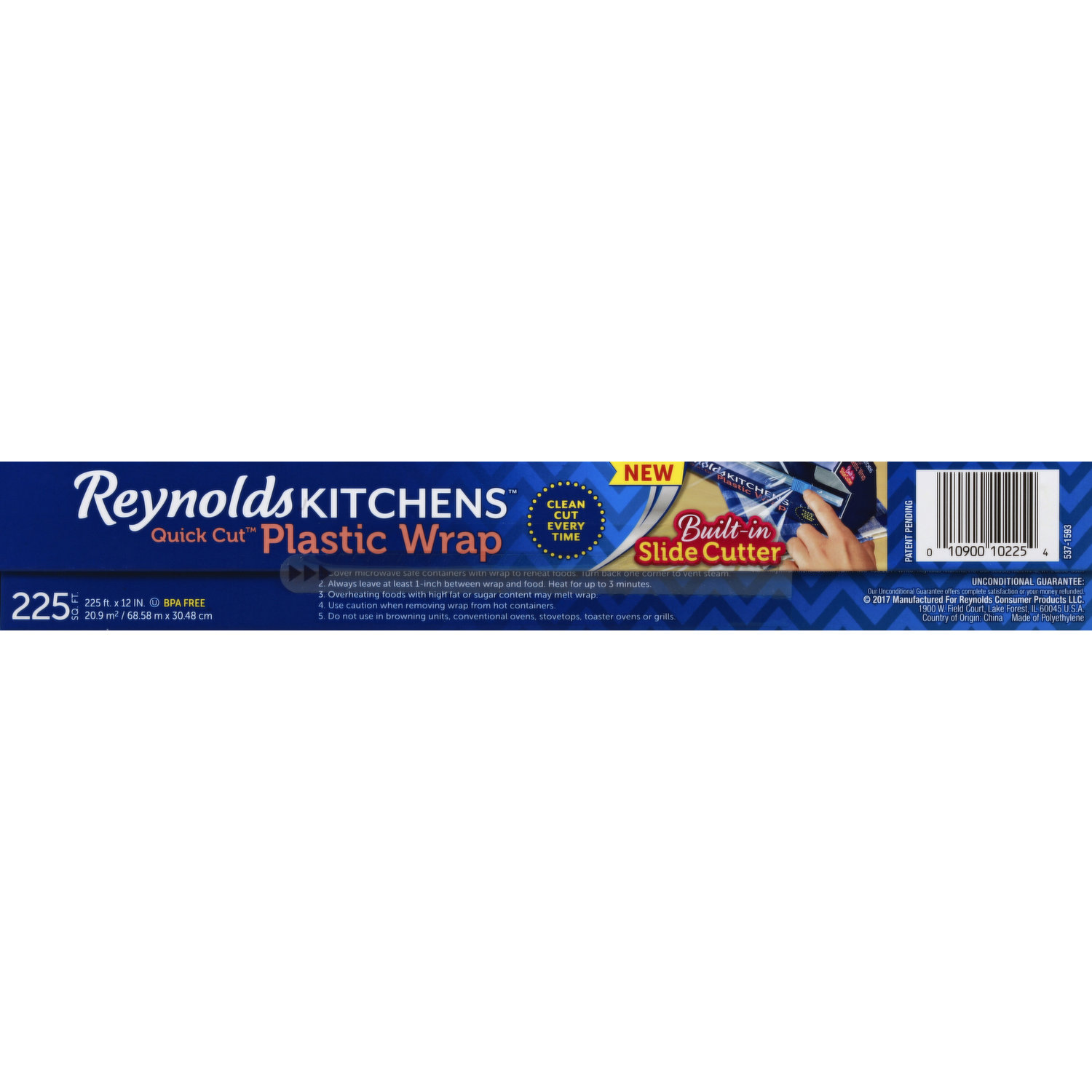 Reynolds Kitchens Quick Cut Plastic Wrap, 225 Square Feet