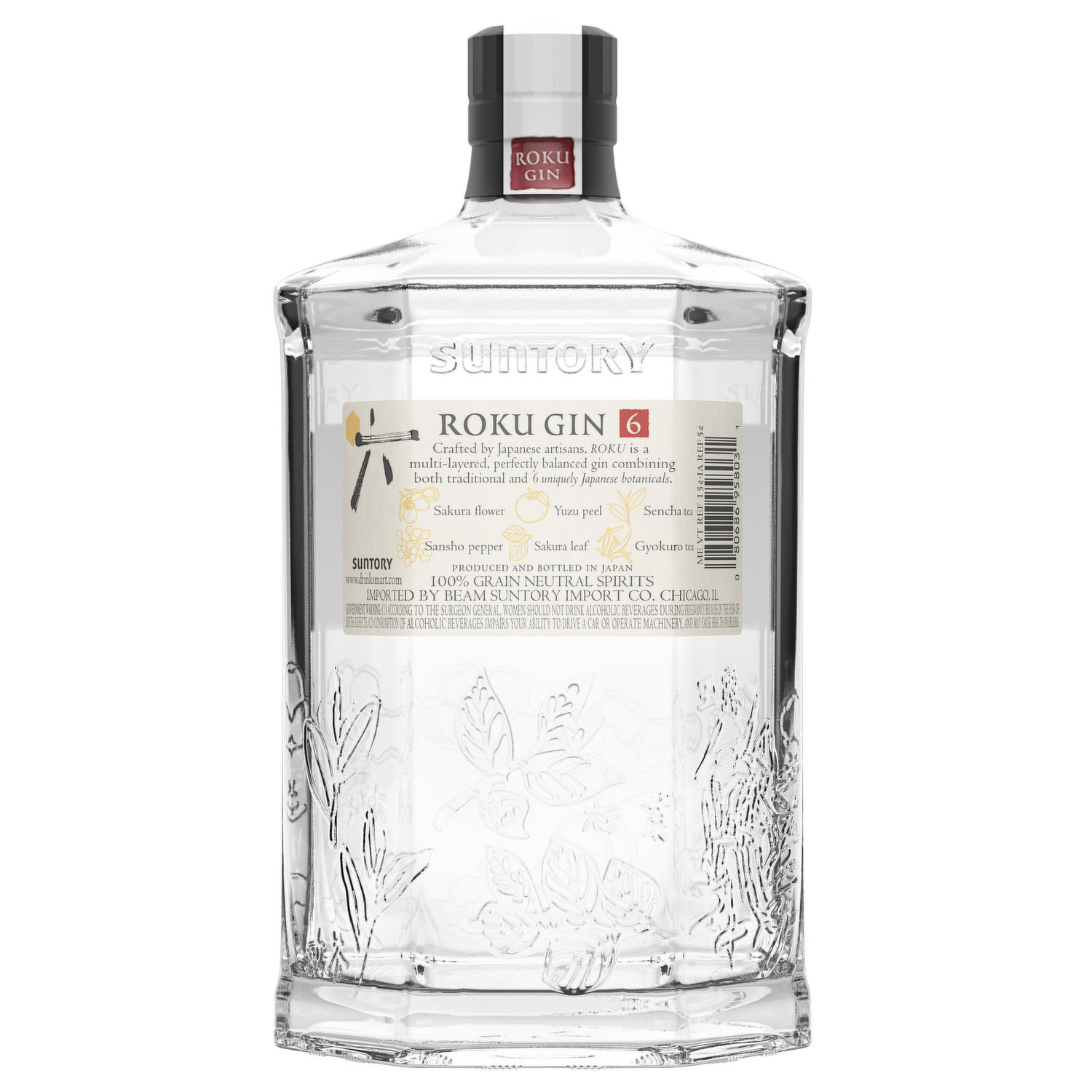 Roku Gin, 750 Millilitre