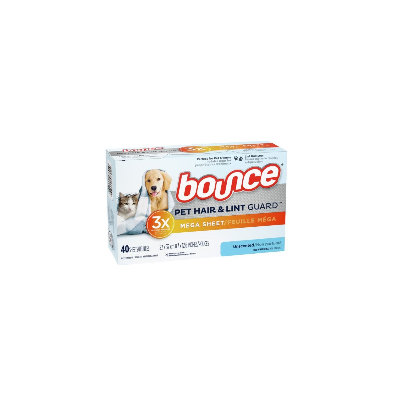 bounce pet hair and lint guard unscented