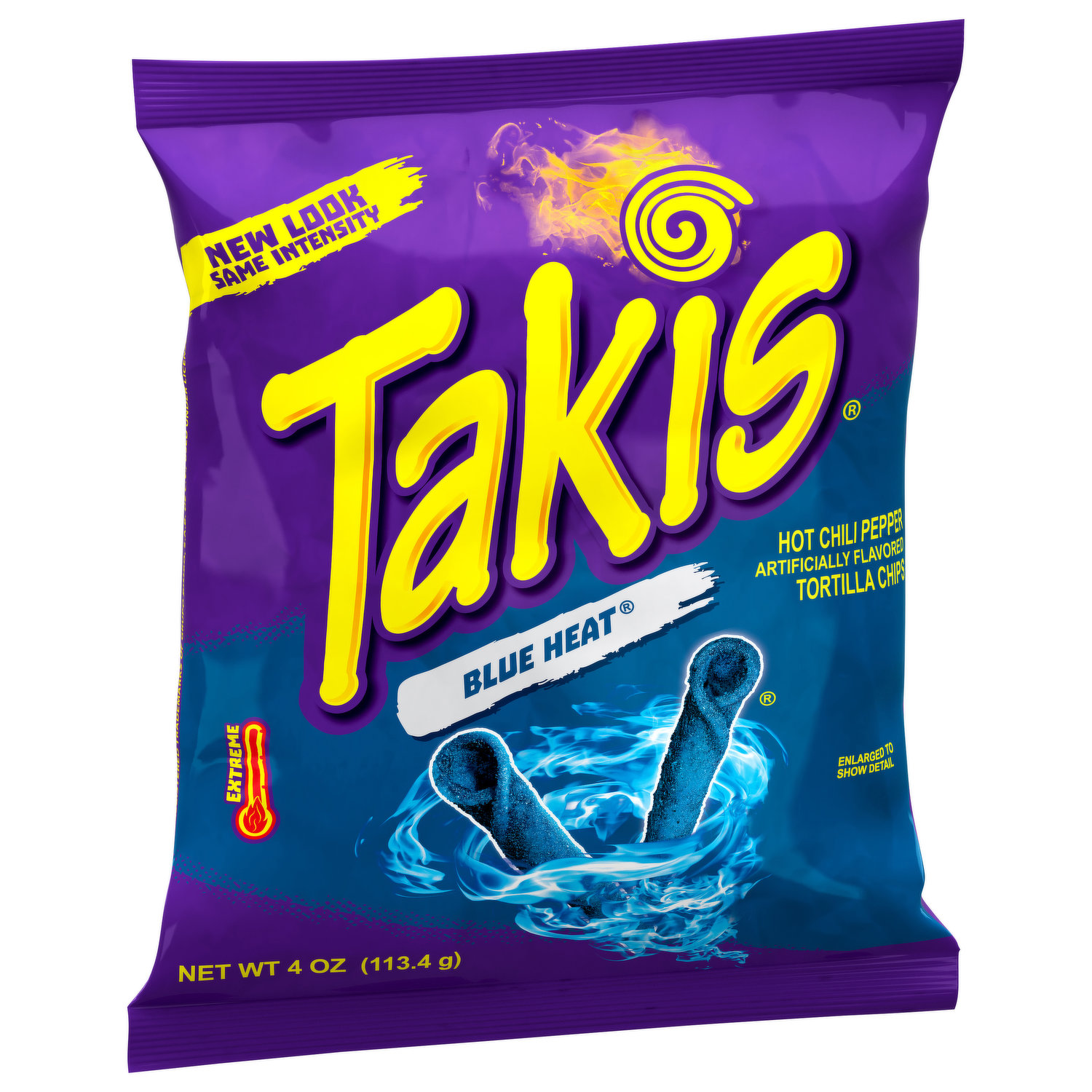 Takis Tortilla Chips, Blue Heat, Extreme, 4 Ounce