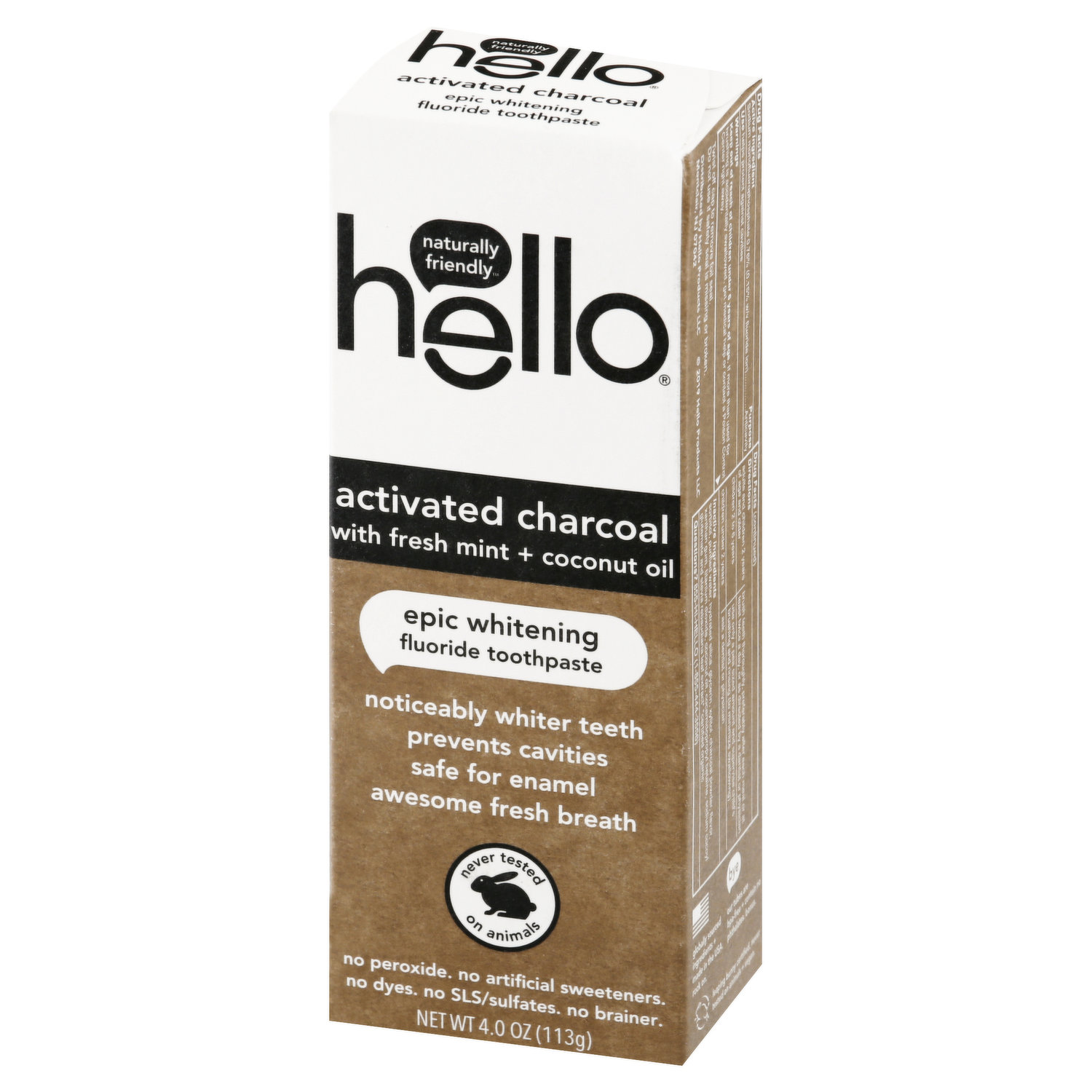 hello activated charcoal with coconut oil toothpaste