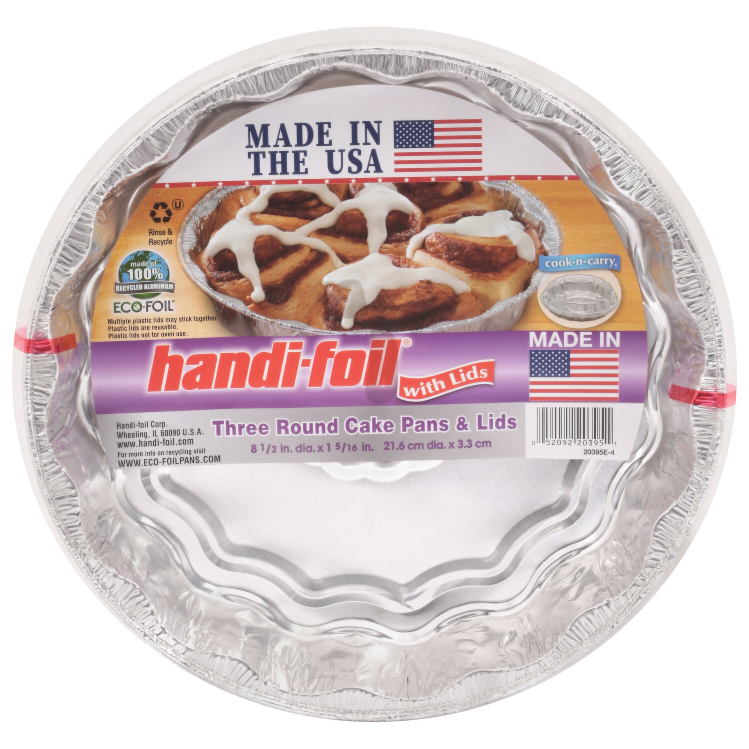 Handi-Foil Eco-Foil Cook-n-Carry Lasagna Foil Pans w/ Lid, 2 Pack