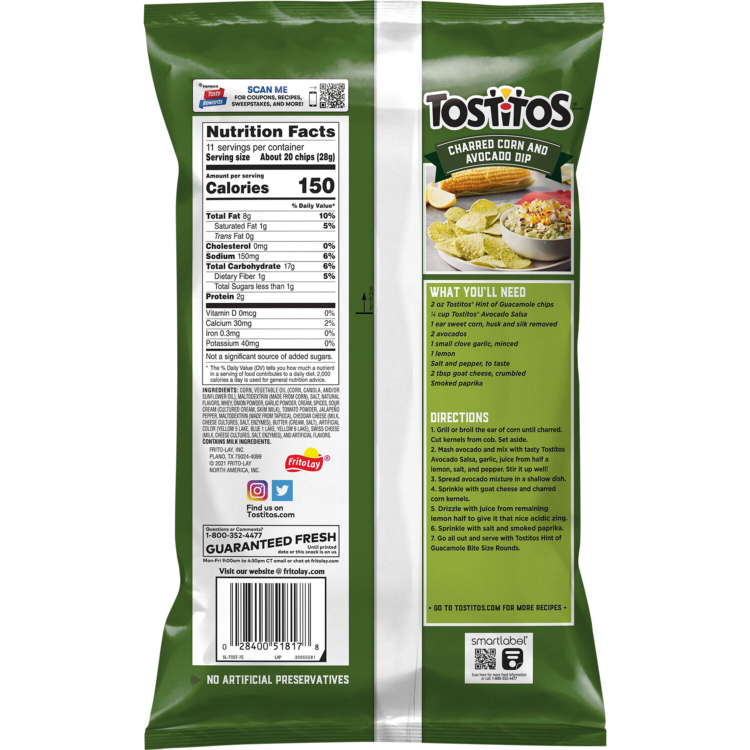 tostitos hint of guacamole