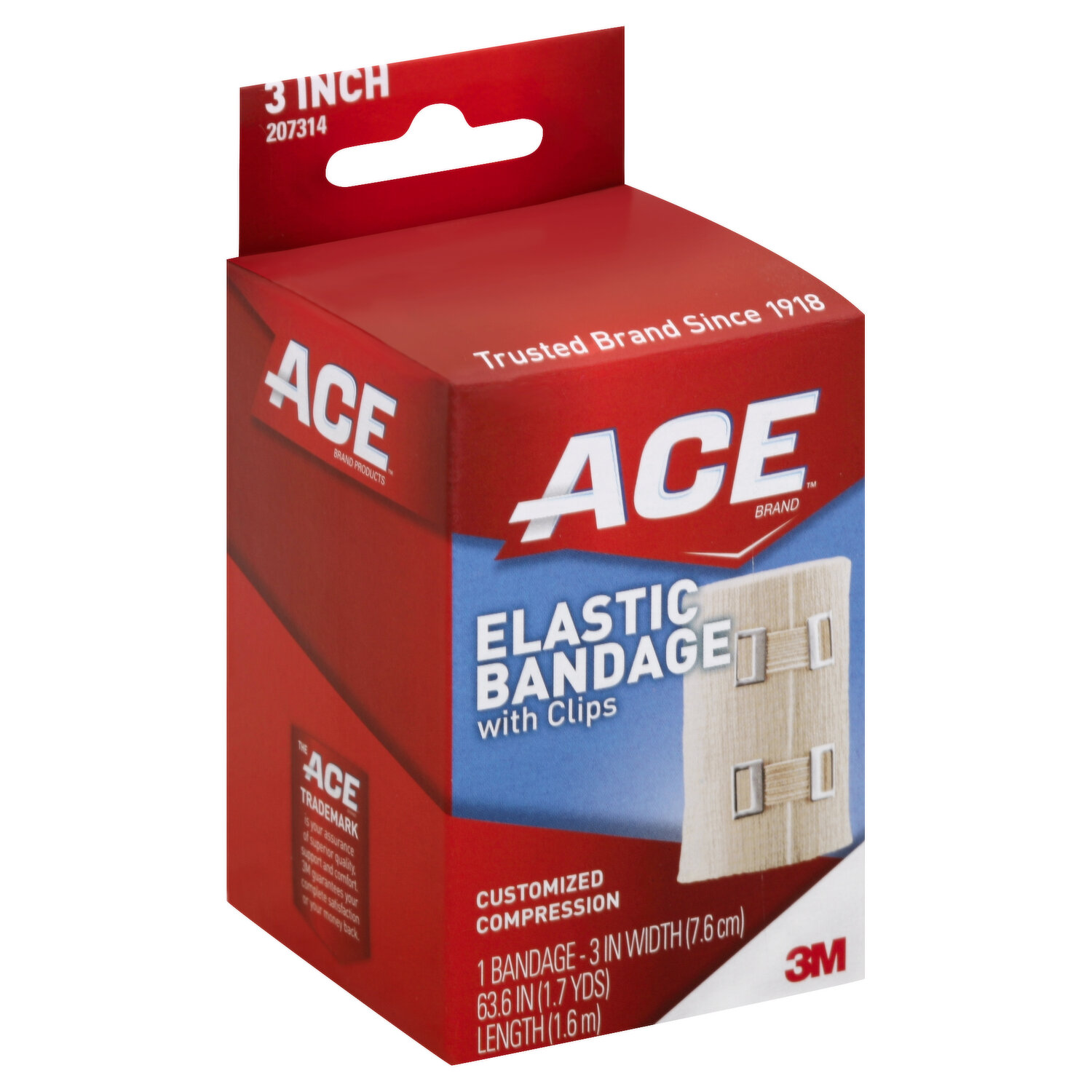 ELASTIC SUPPORT/COMPRESSION BANDAGE - 7.6 cm x 1.7 m