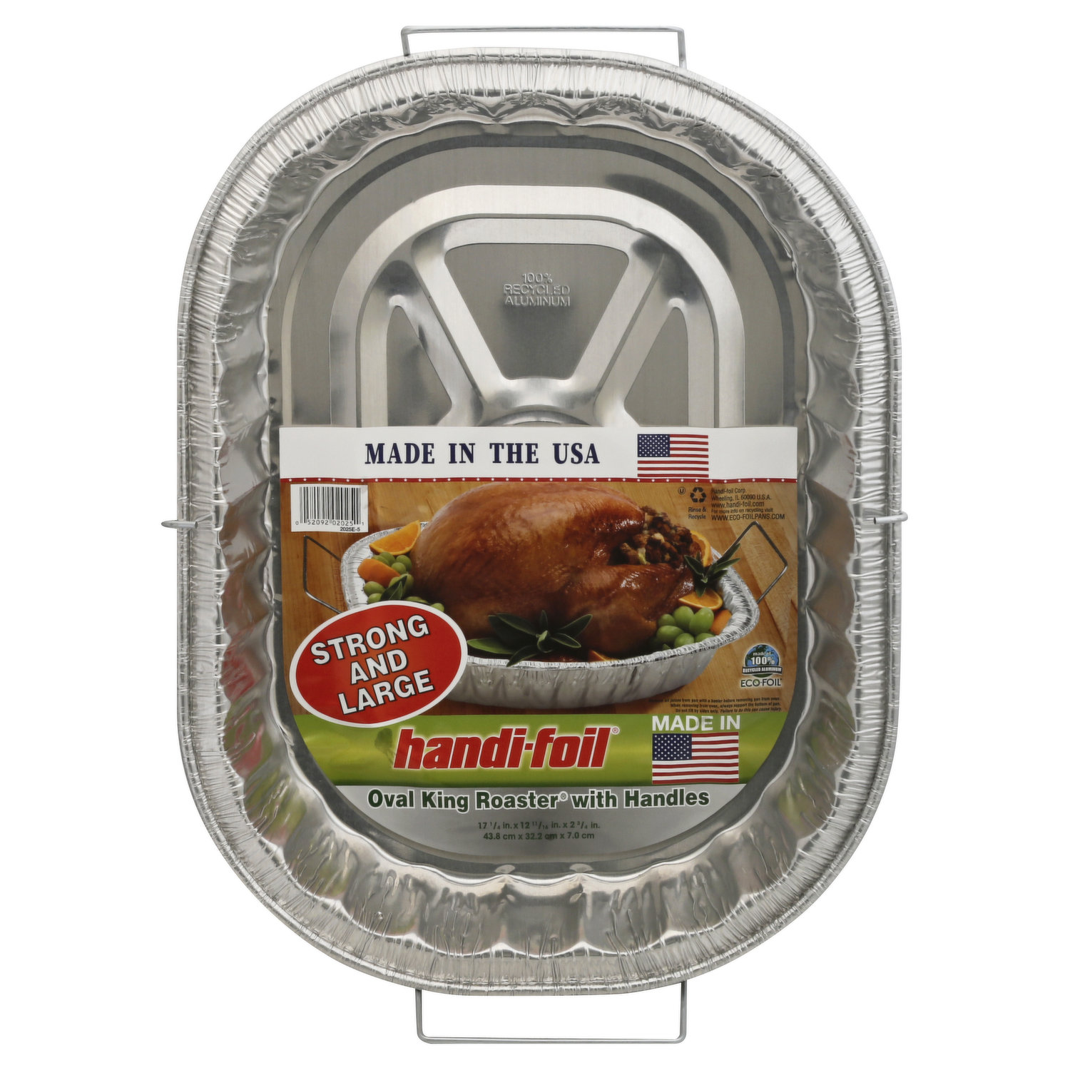 Handi-Foil Rack Roaster Pan with Handles, Oval, Giant « Discount