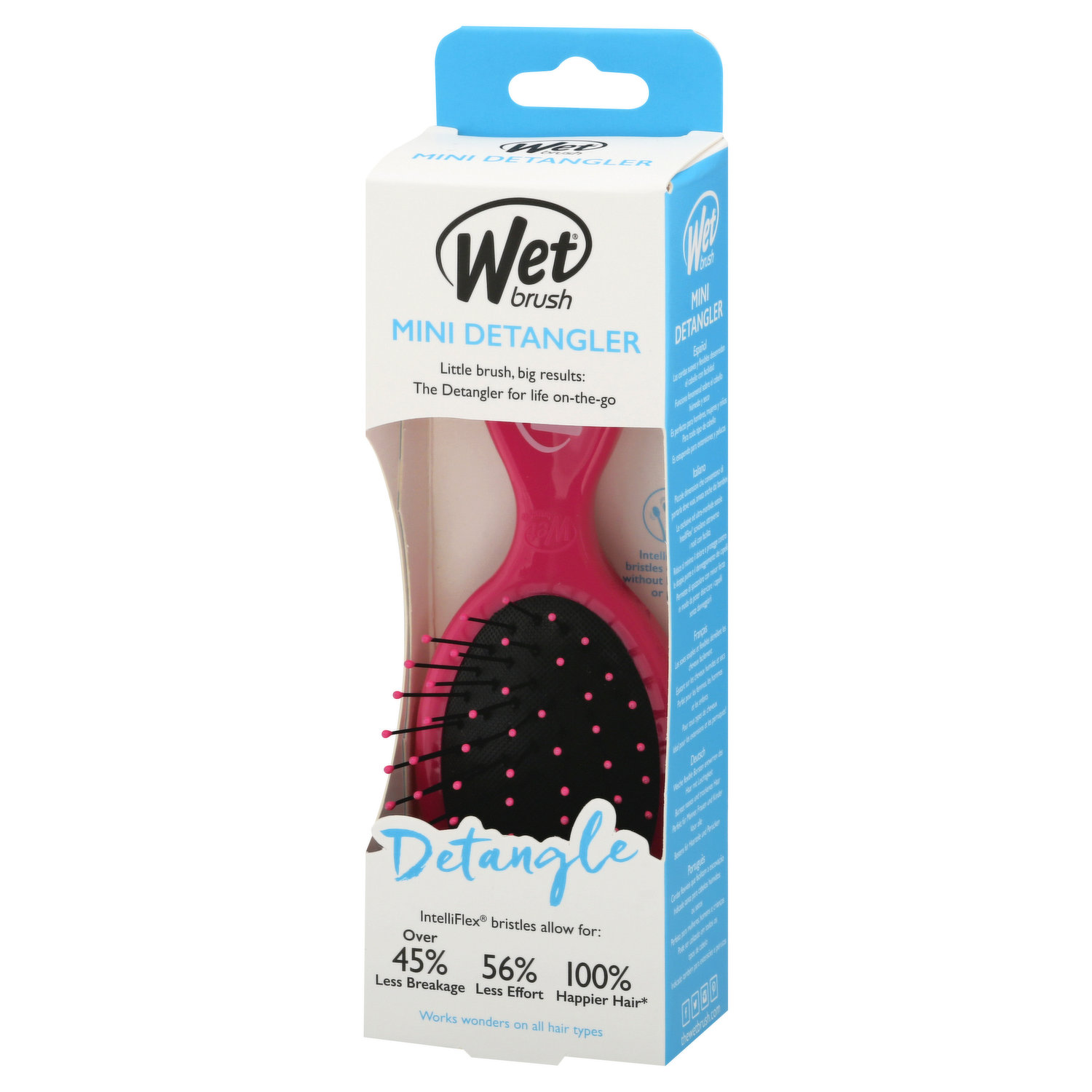 Wet Brush Mini Detangler Hair Brush - Pink