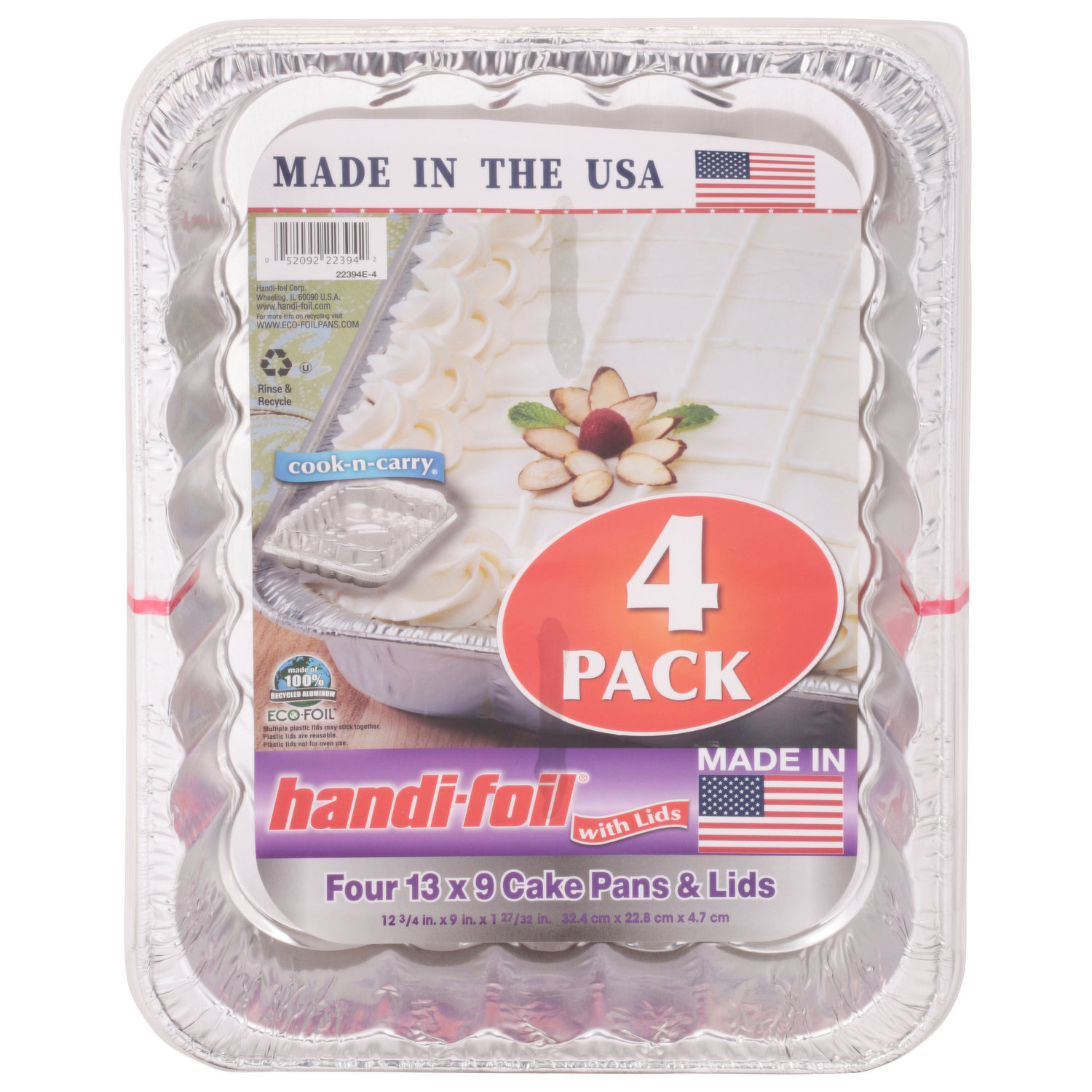 Handi-Foil Jumbo Meal Prep Pans with Board Lids, 2 pk - Shop