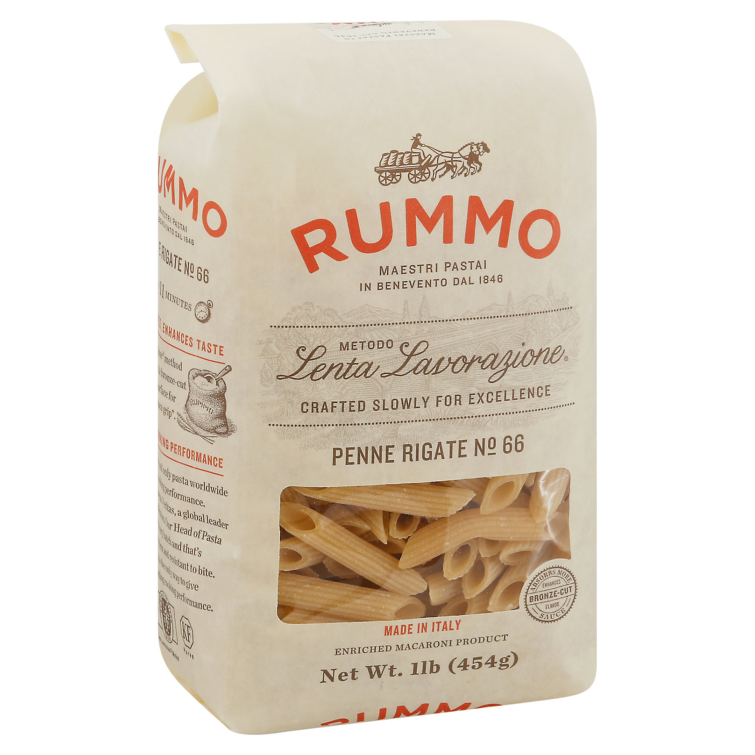 Rummo - Pasta Penne Rigate - Case of 12-16 OZ, Case of 12 - 1 LB each -  Ralphs