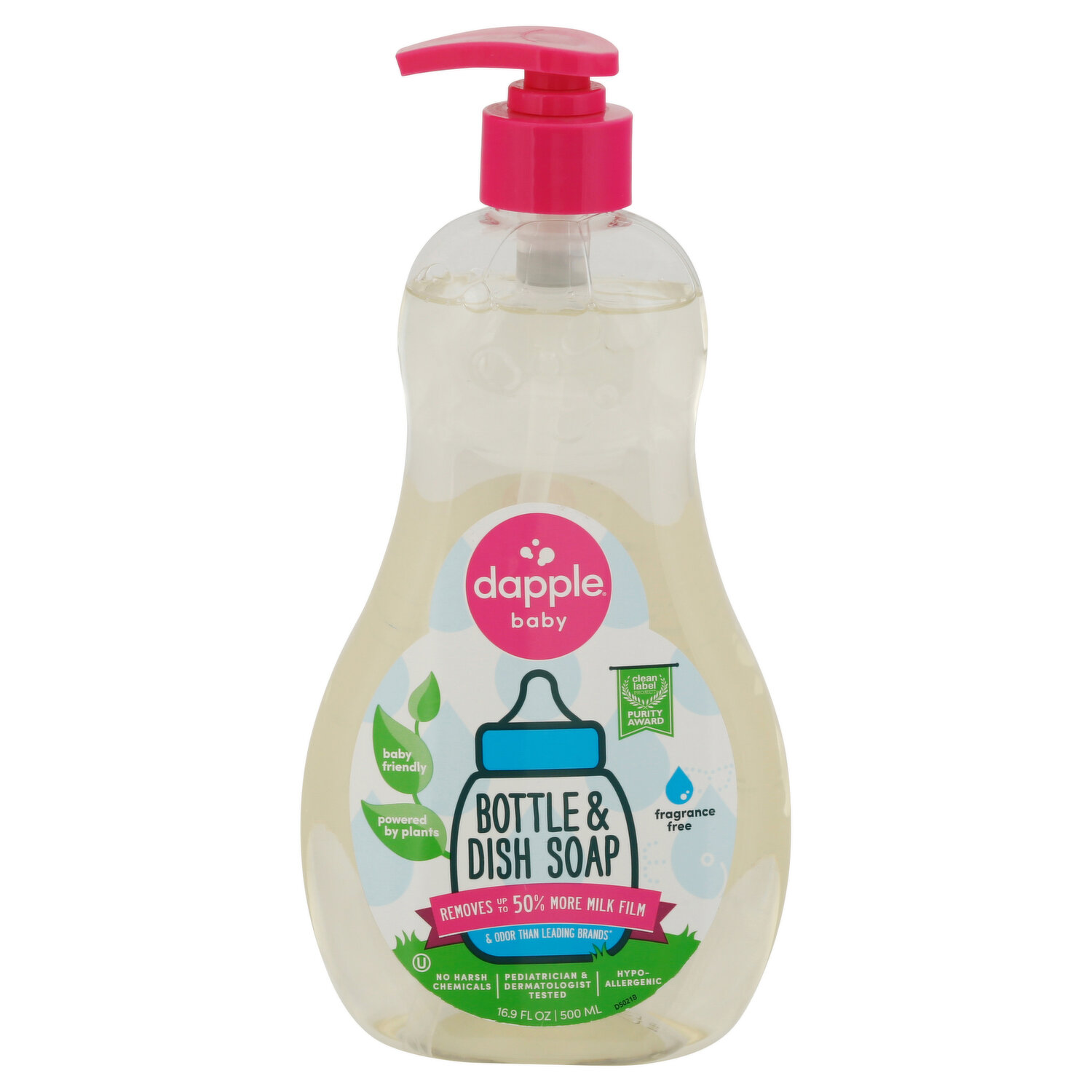 Dapple Bottle & Dish Soap Fragrance Free - 16.9 FZ - Star Market