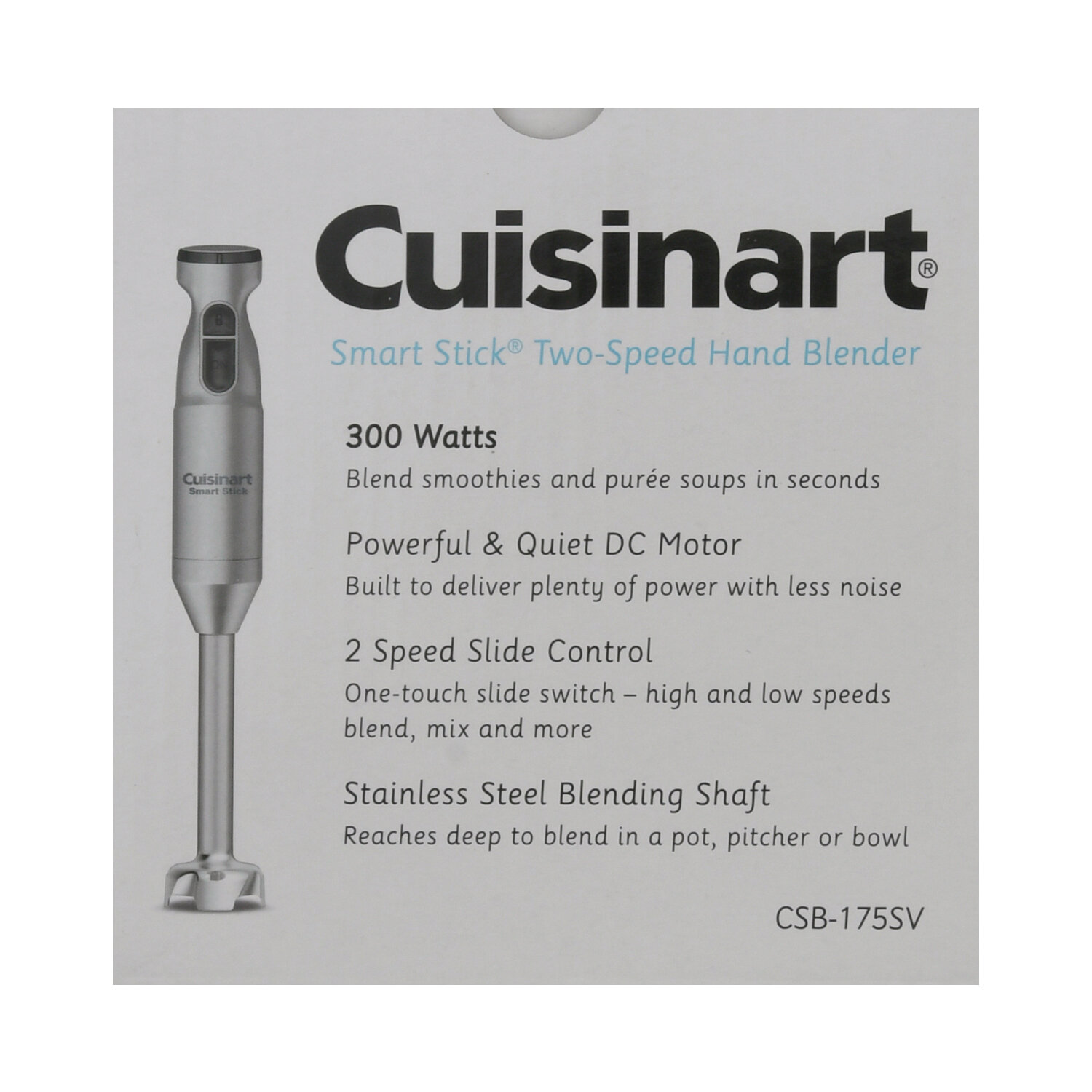 Smart Stick Two-Speed Hand Blender (White), Cuisinart