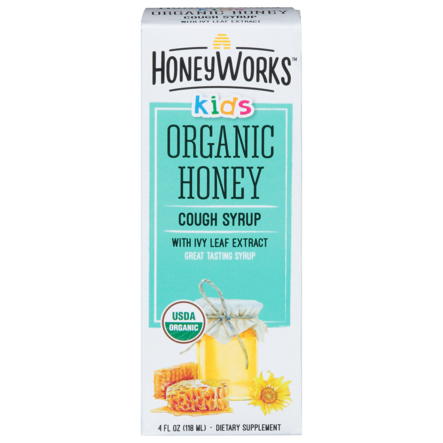 Beekeepers Naturals Kids Daytime Honey Cough Syrup, Raw