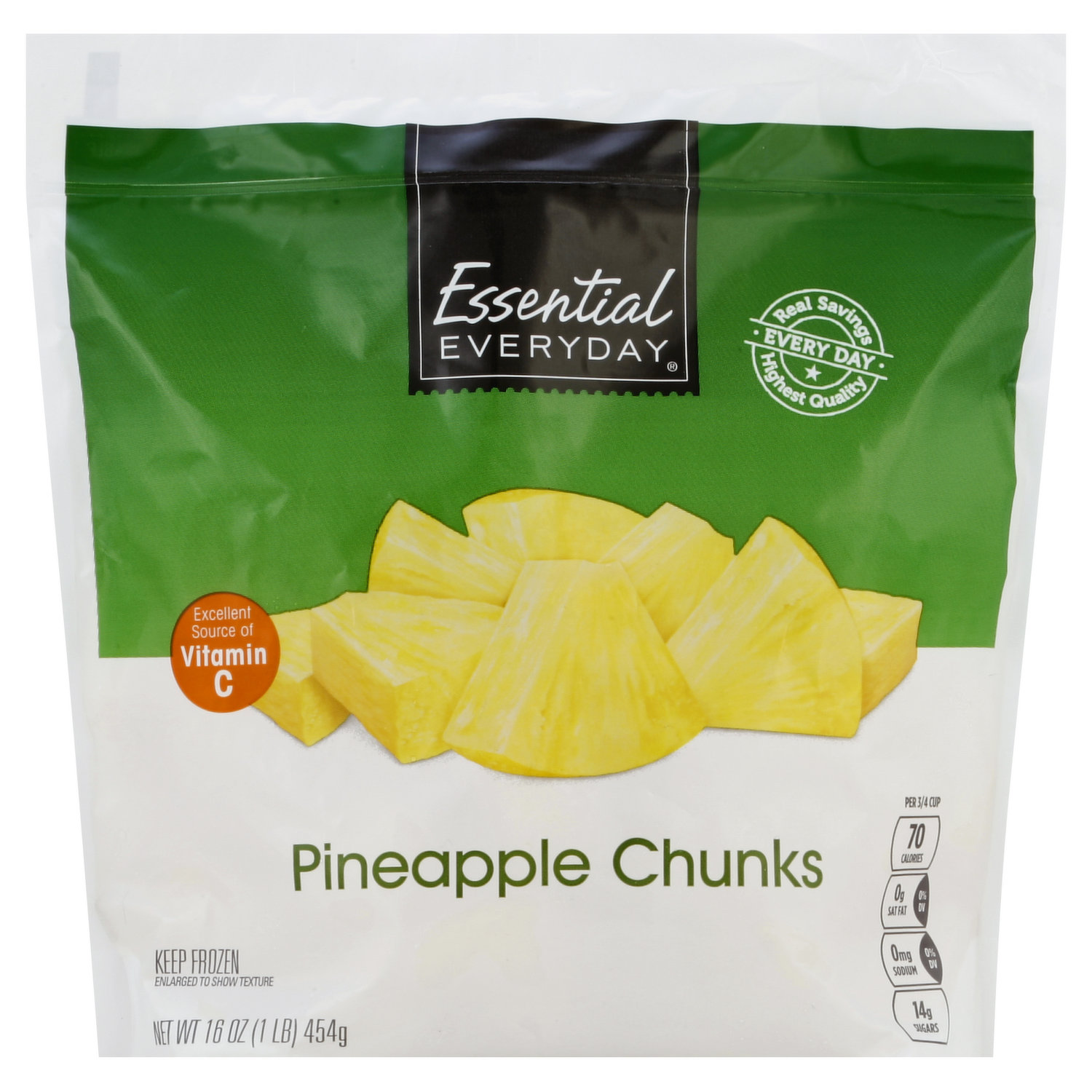 Great Value Pineapple Chunks, Frozen, 16 oz